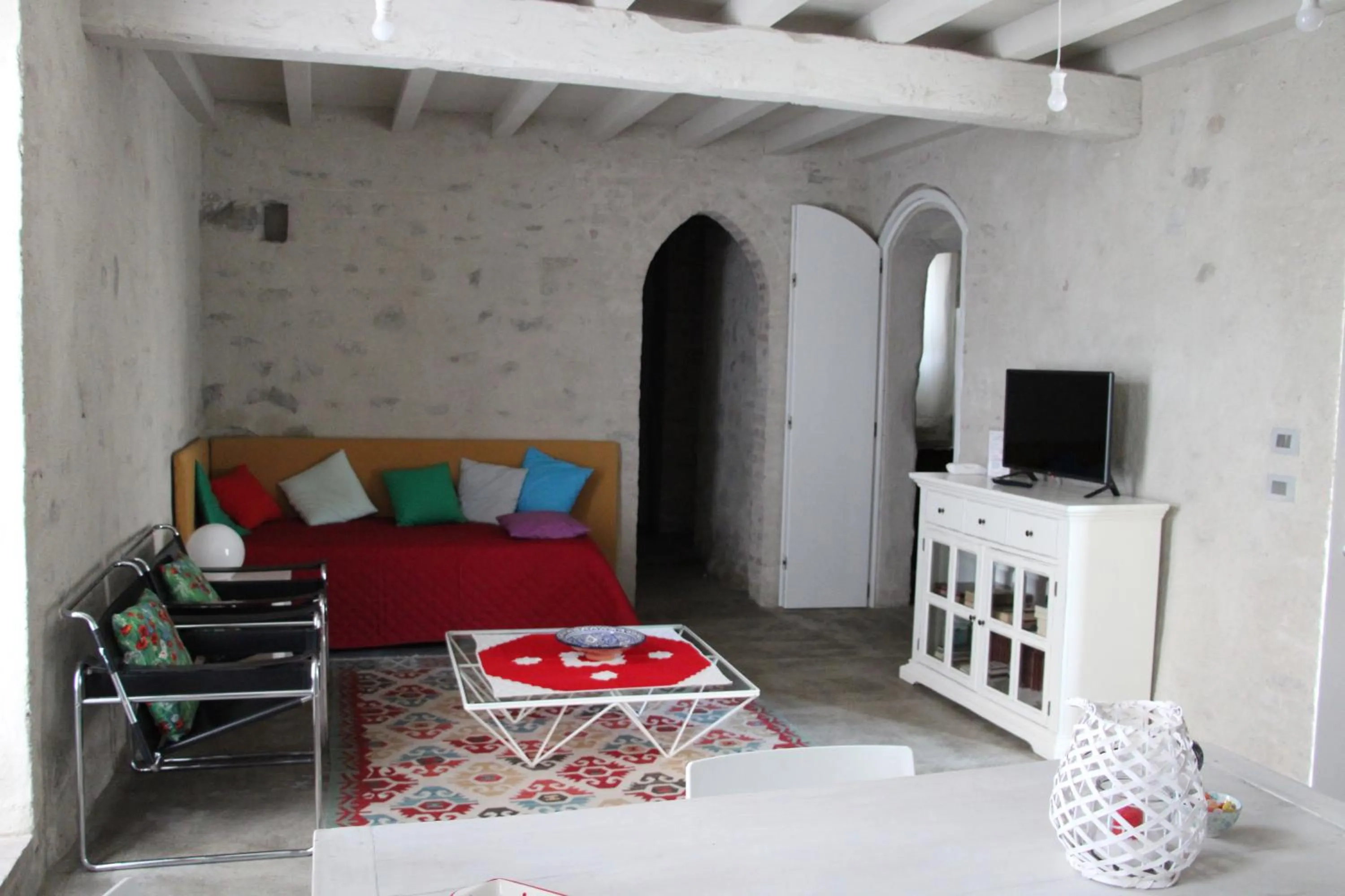 Seating area, Bed in Casa Torre Allera