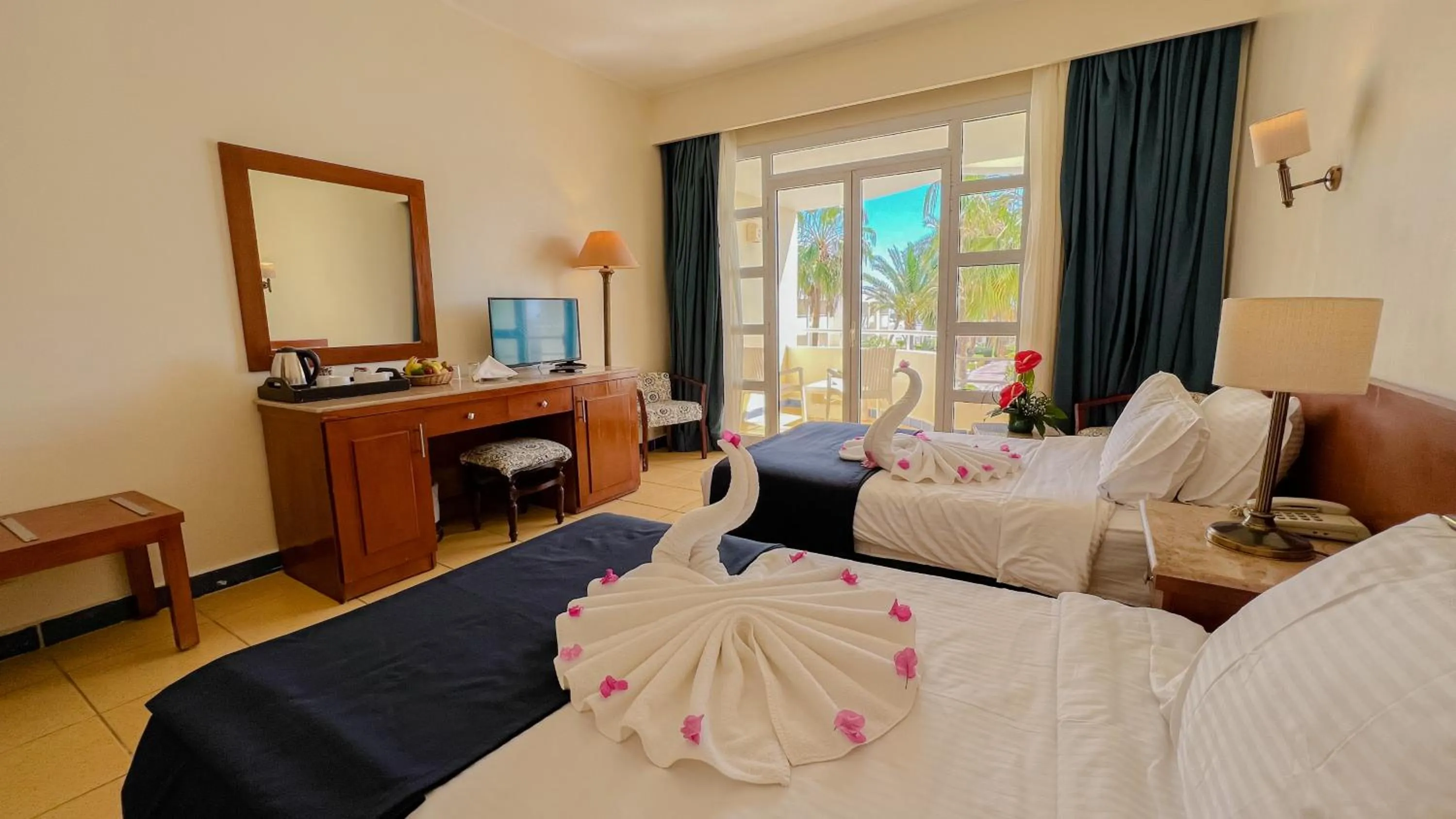 Bed in Sharm Reef Hotel