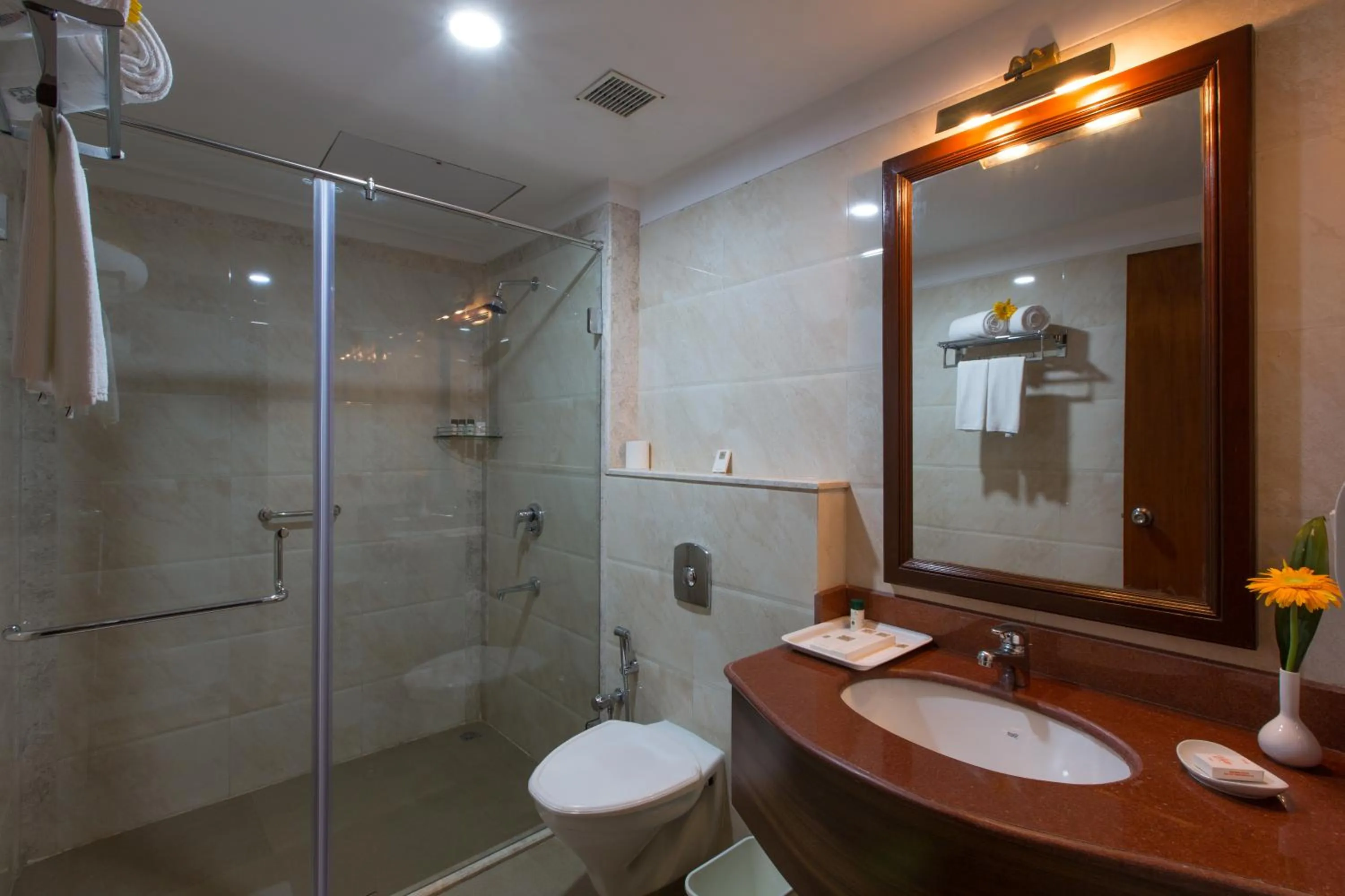 Bathroom in Viva Hotel Near Madgaon Railway Station