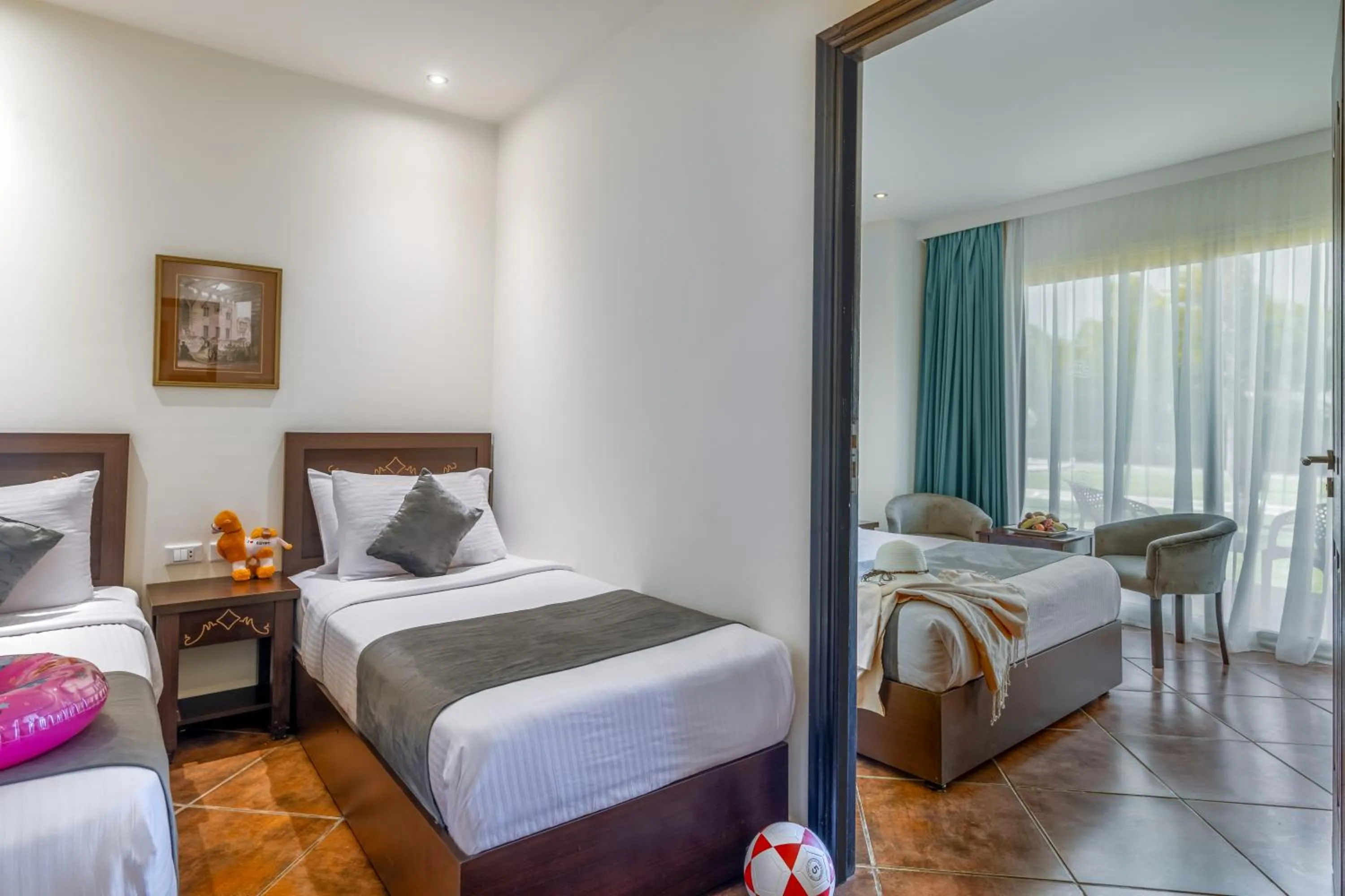 Bed in Three Corners Sea Beach Resort