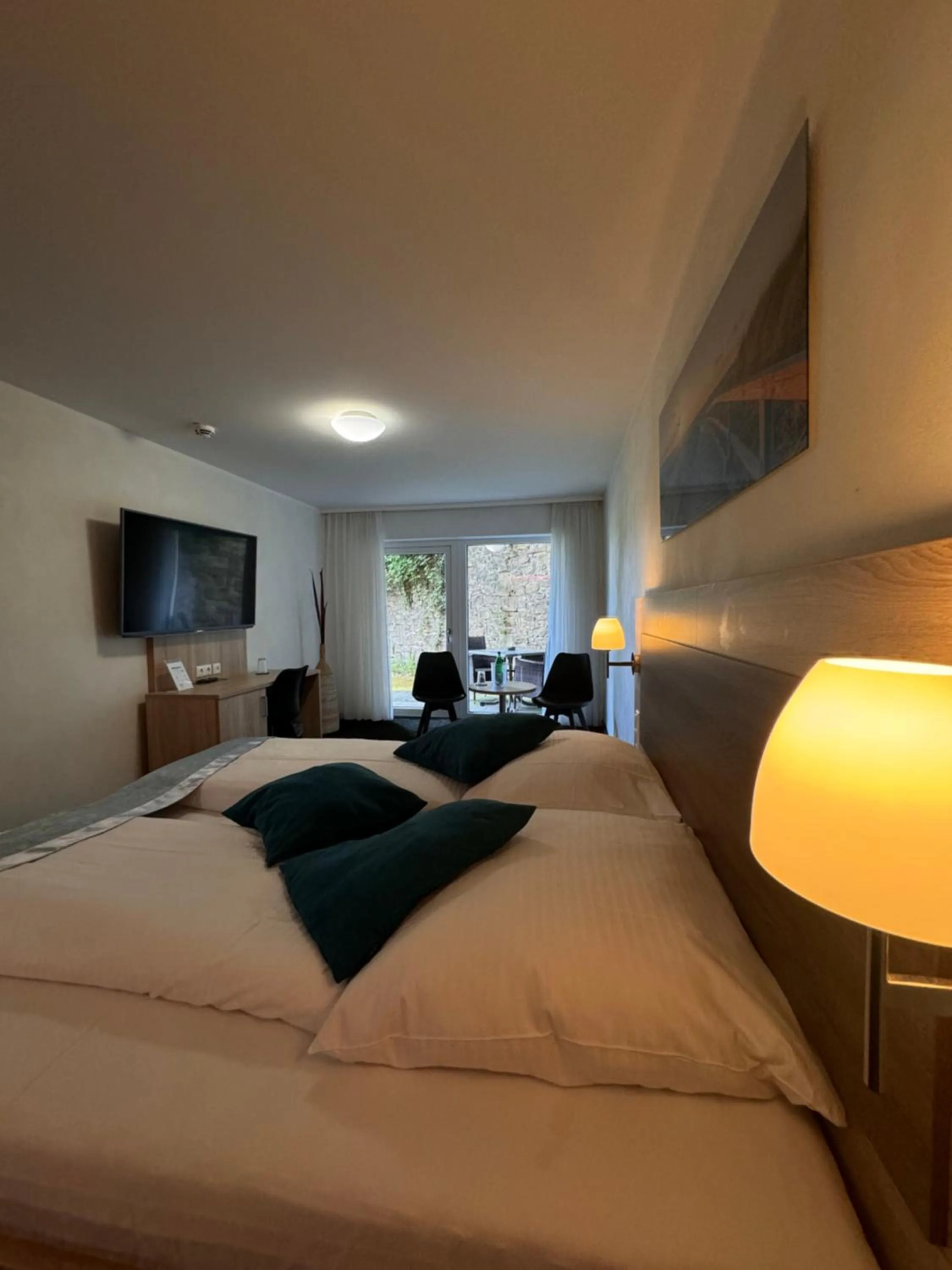 View (from property/room), Bed in Hotel Biedermeier