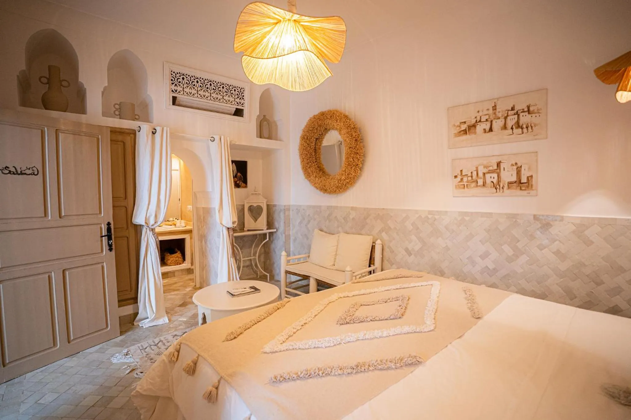 Bedroom, Bed in Riad Les Orangers D'alilia