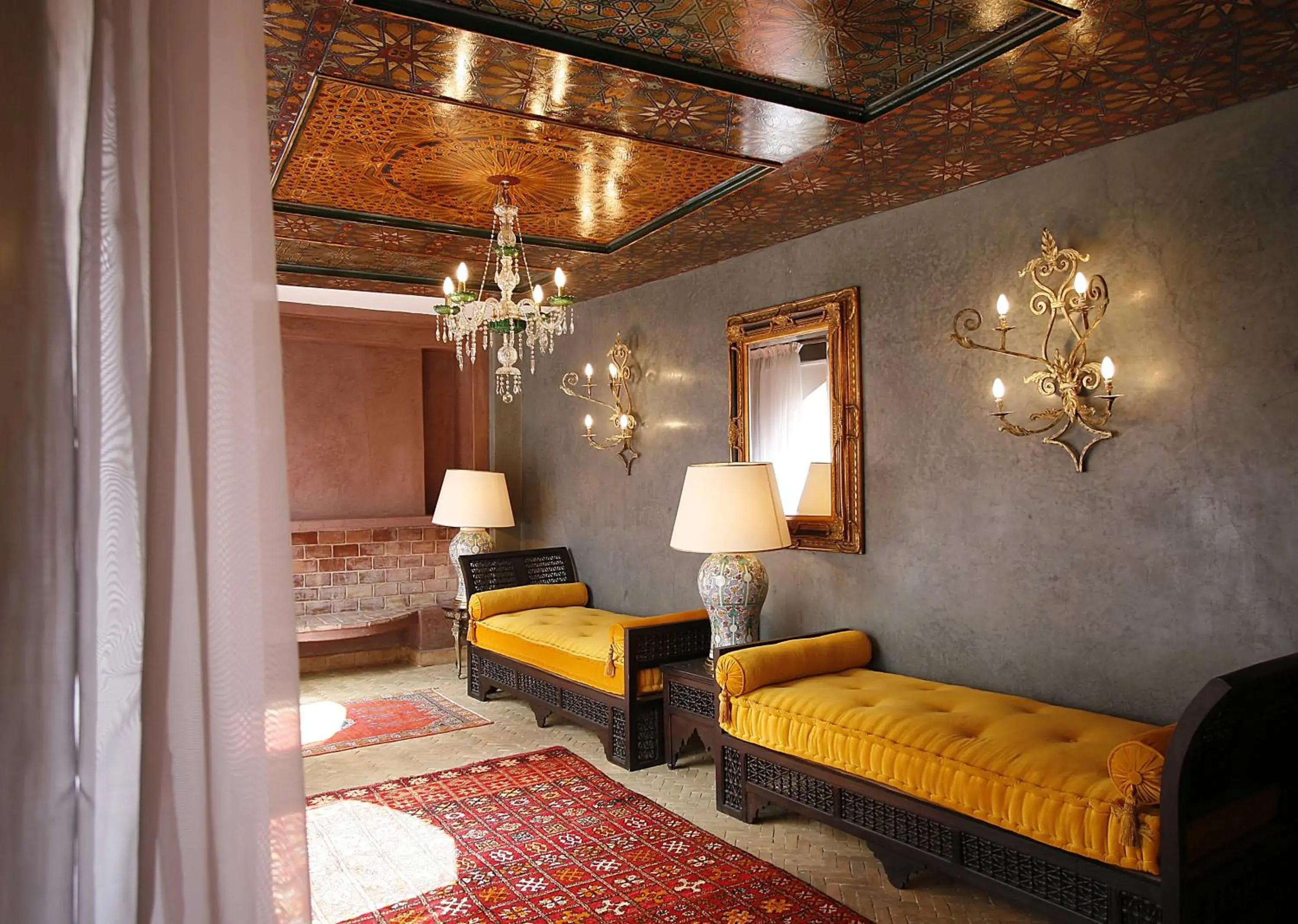 Lounge or bar, Bed in Riad Moullaoud Lounge or bar, Bed in Riad Moullaoud