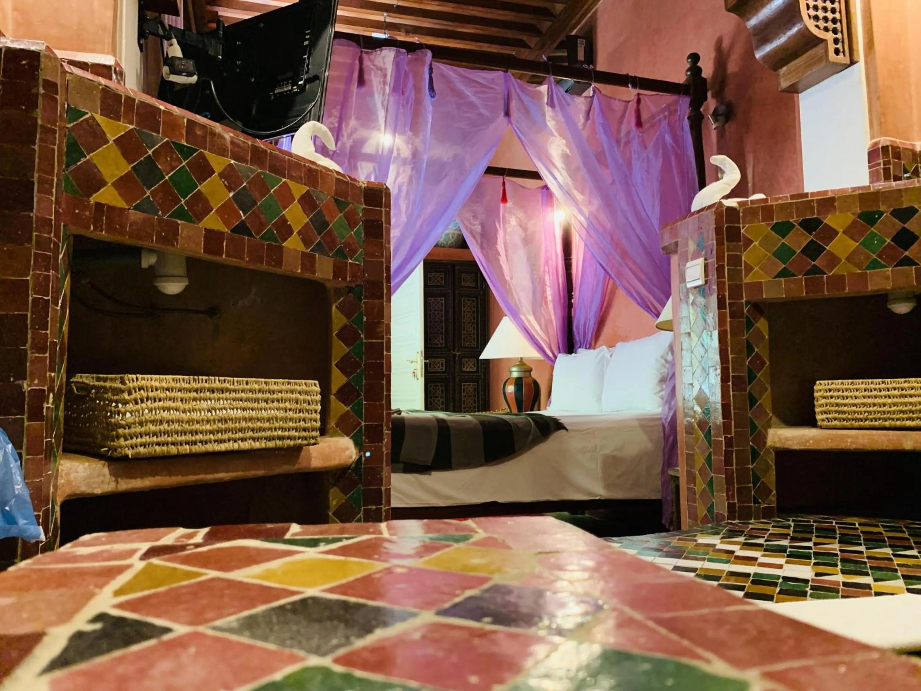Bed in Riad Moullaoud