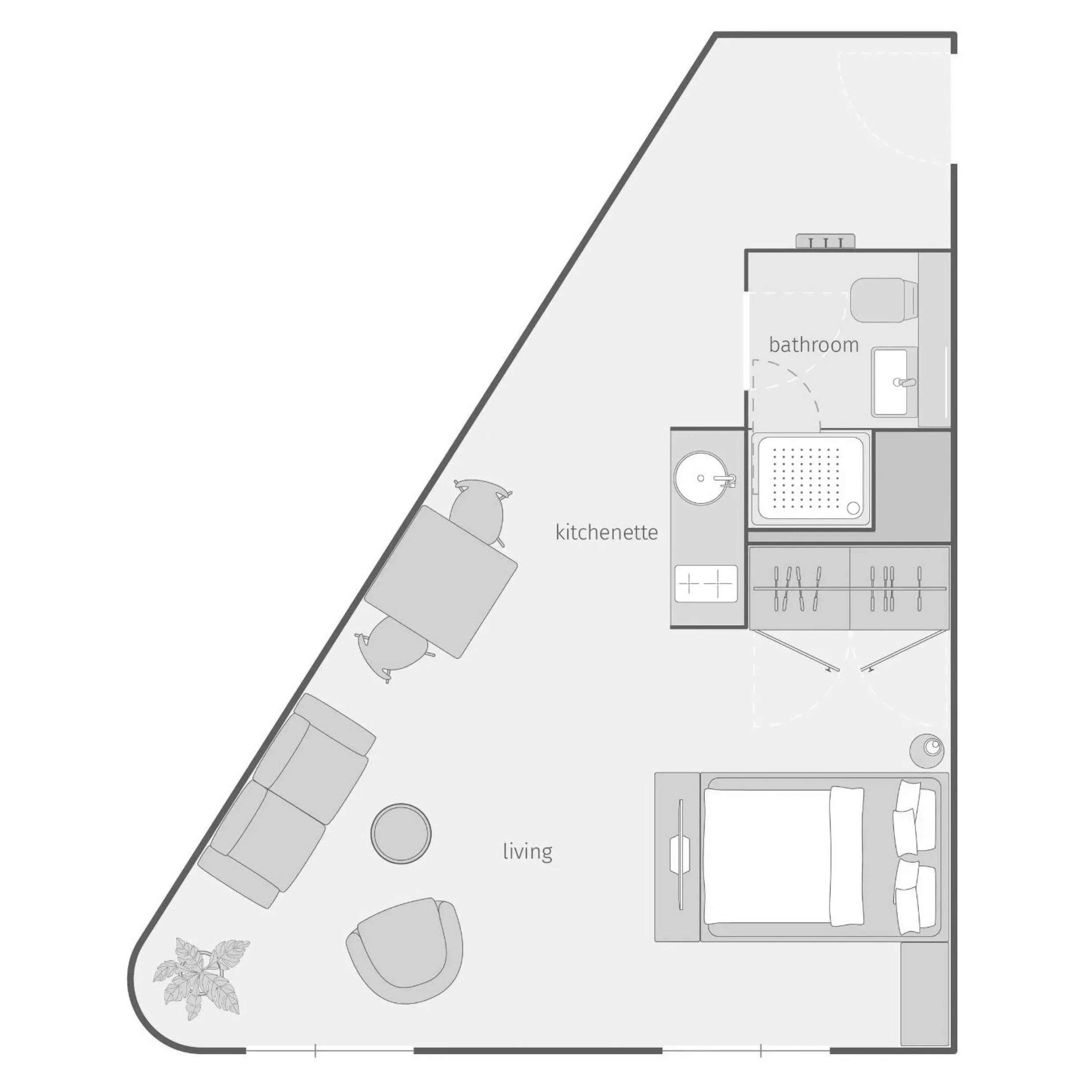 Photo of the whole room in smartments Berlin Karlshorst