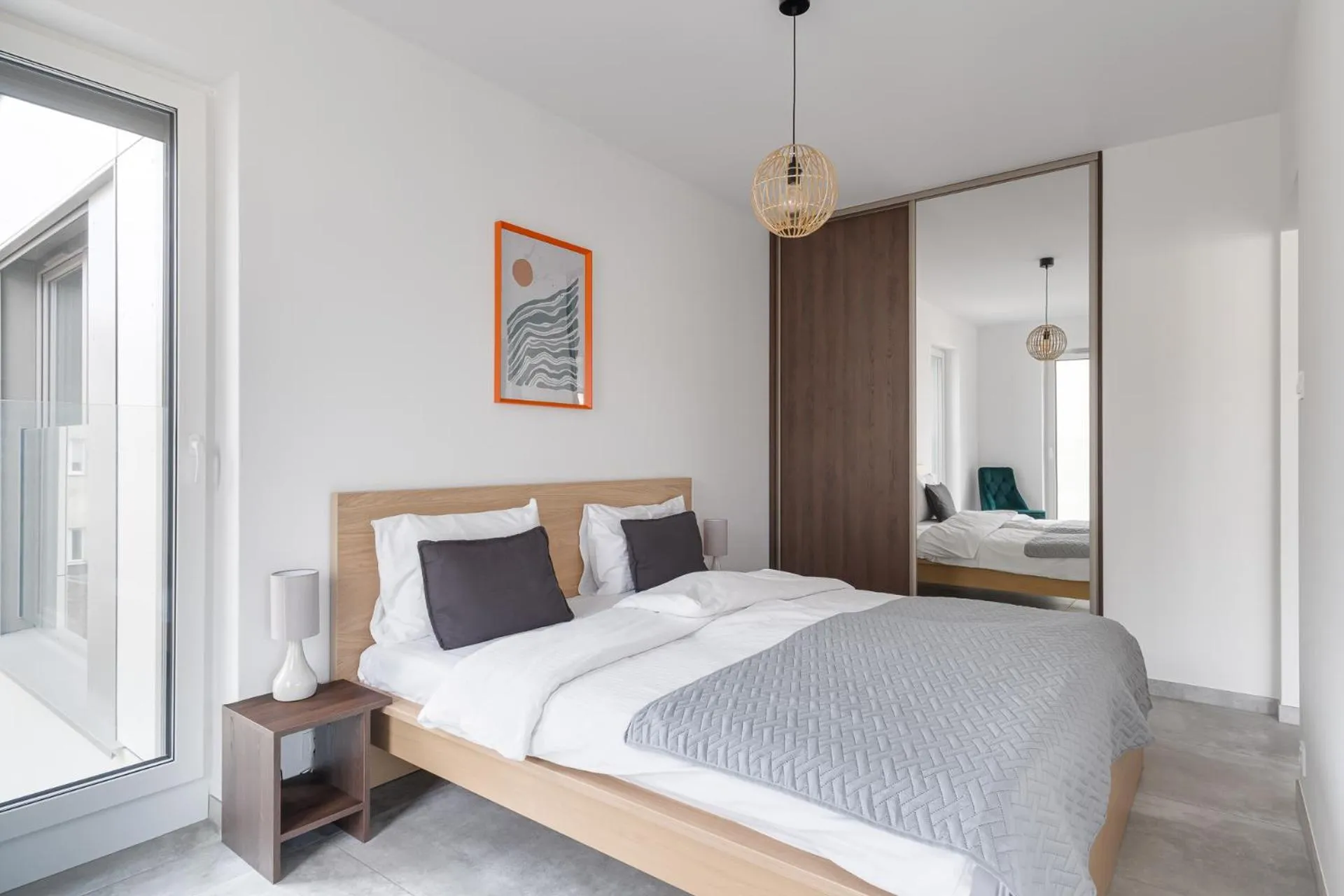 Bed in Poznań Apartments Towarowa