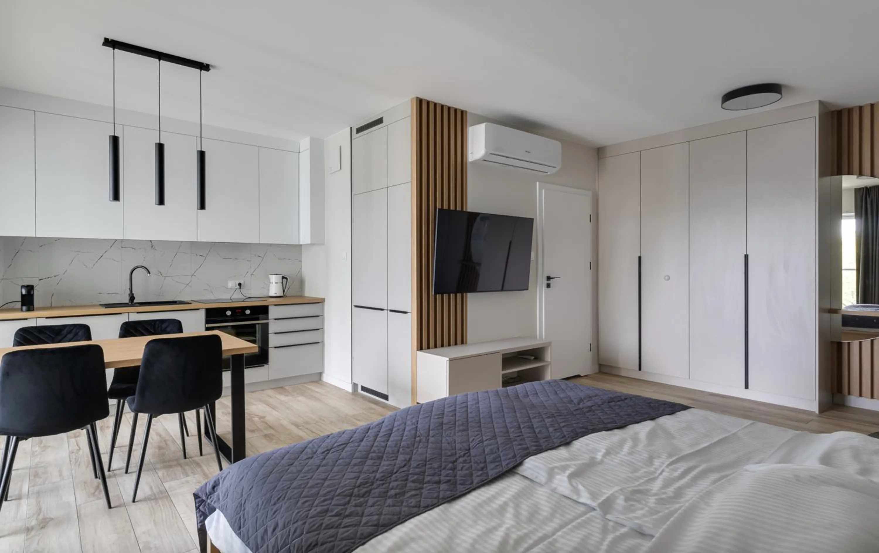 Bed in Poznań Apartments Towarowa