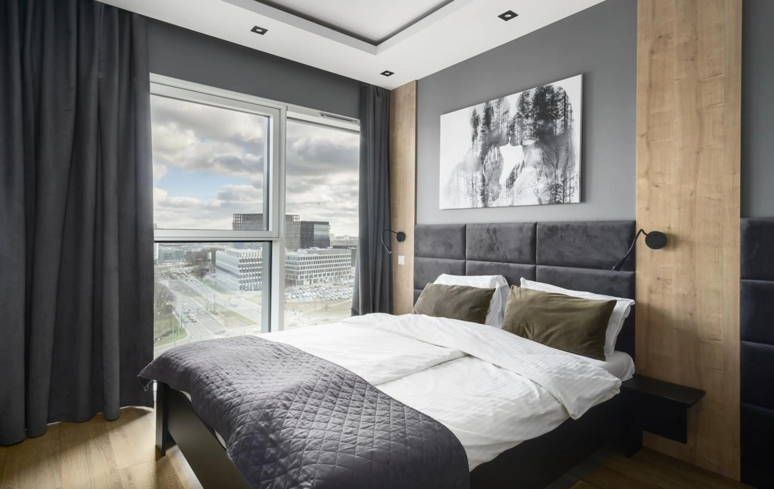 Bed in Poznań Apartments Towarowa