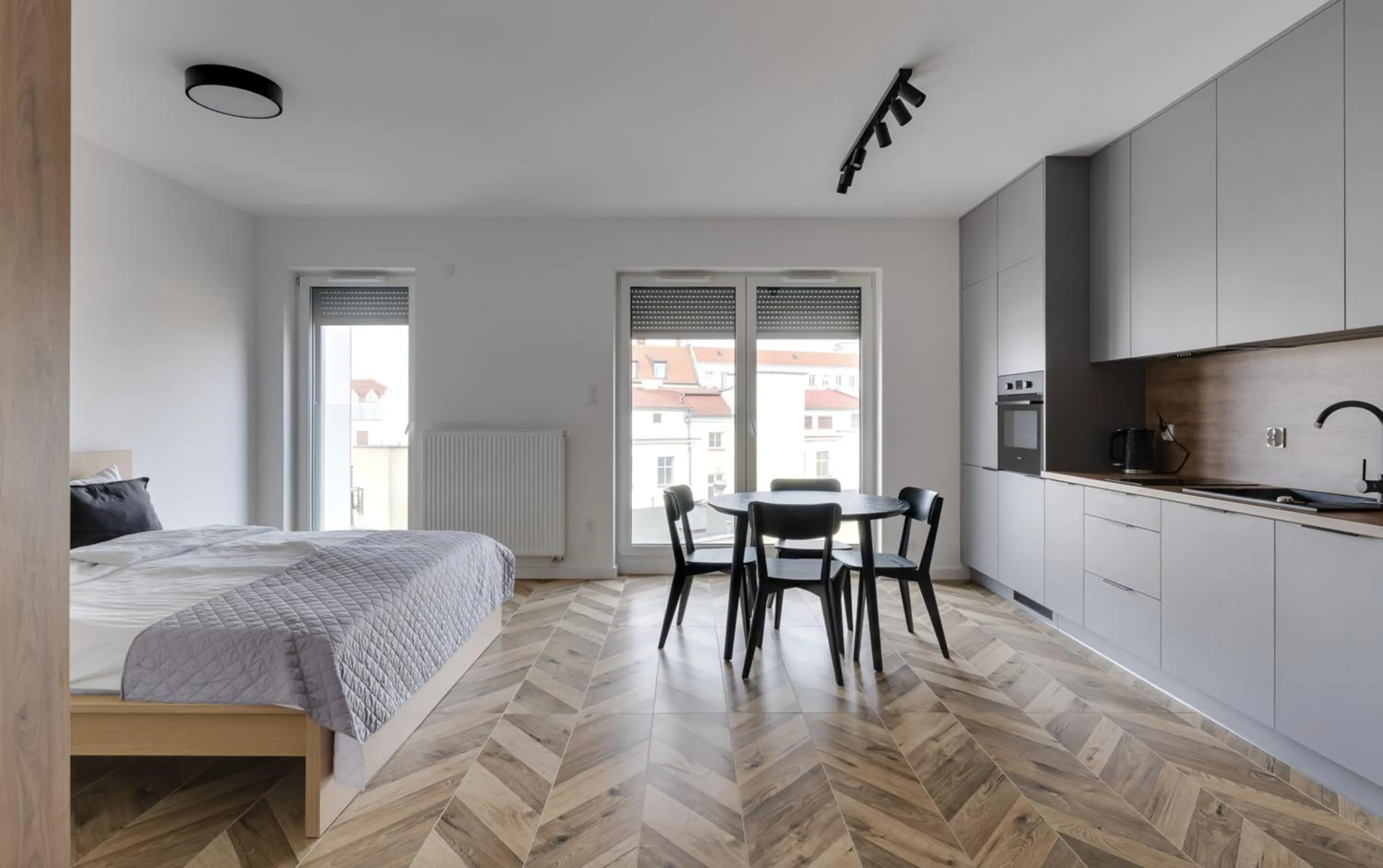 Bed in Poznań Apartments Towarowa