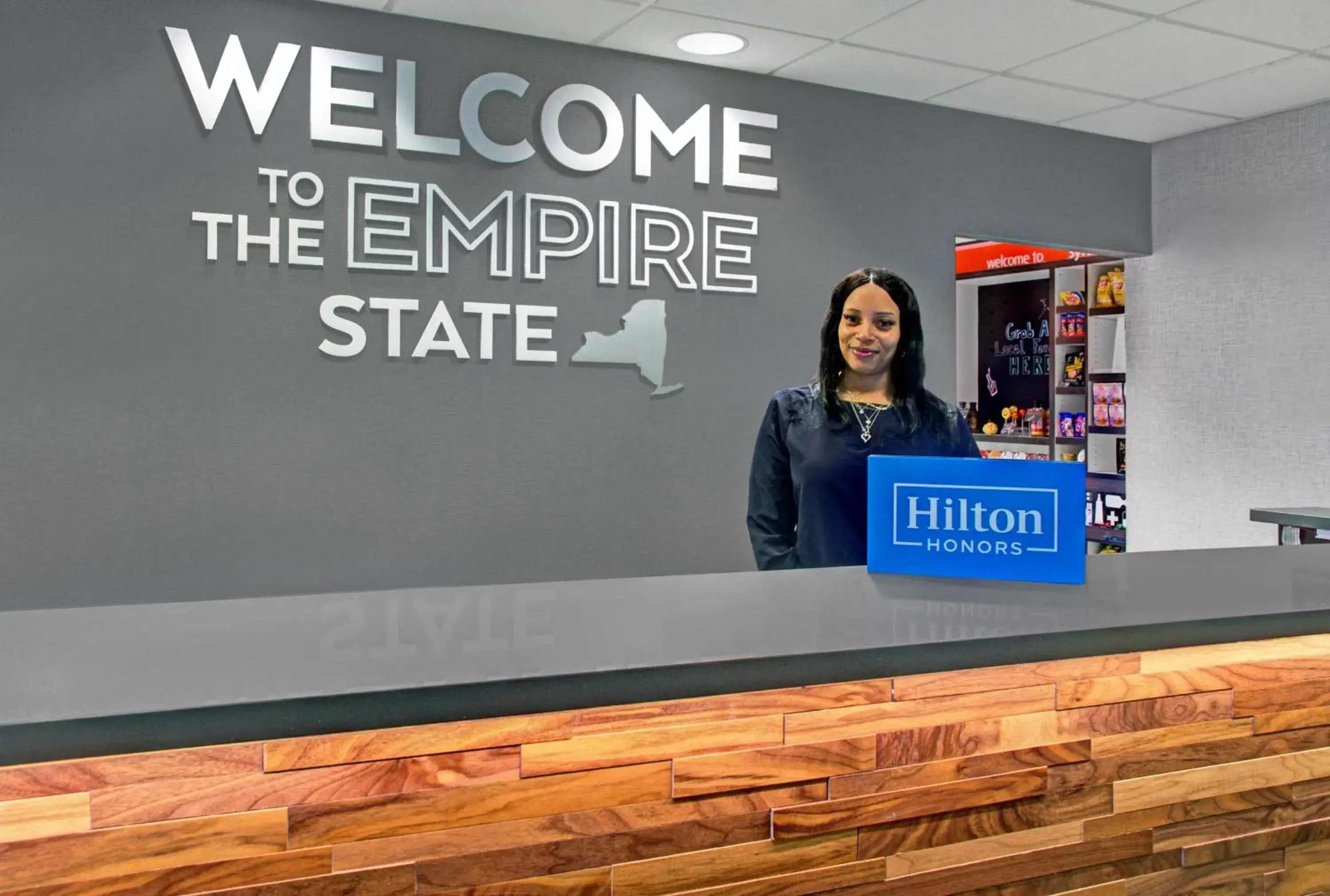 Lobby or reception in Hampton Inn & Suites by Hilton Syracuse Dewitt Lobby or reception in Hampton Inn & Suites by Hilton Syracuse Dewitt
