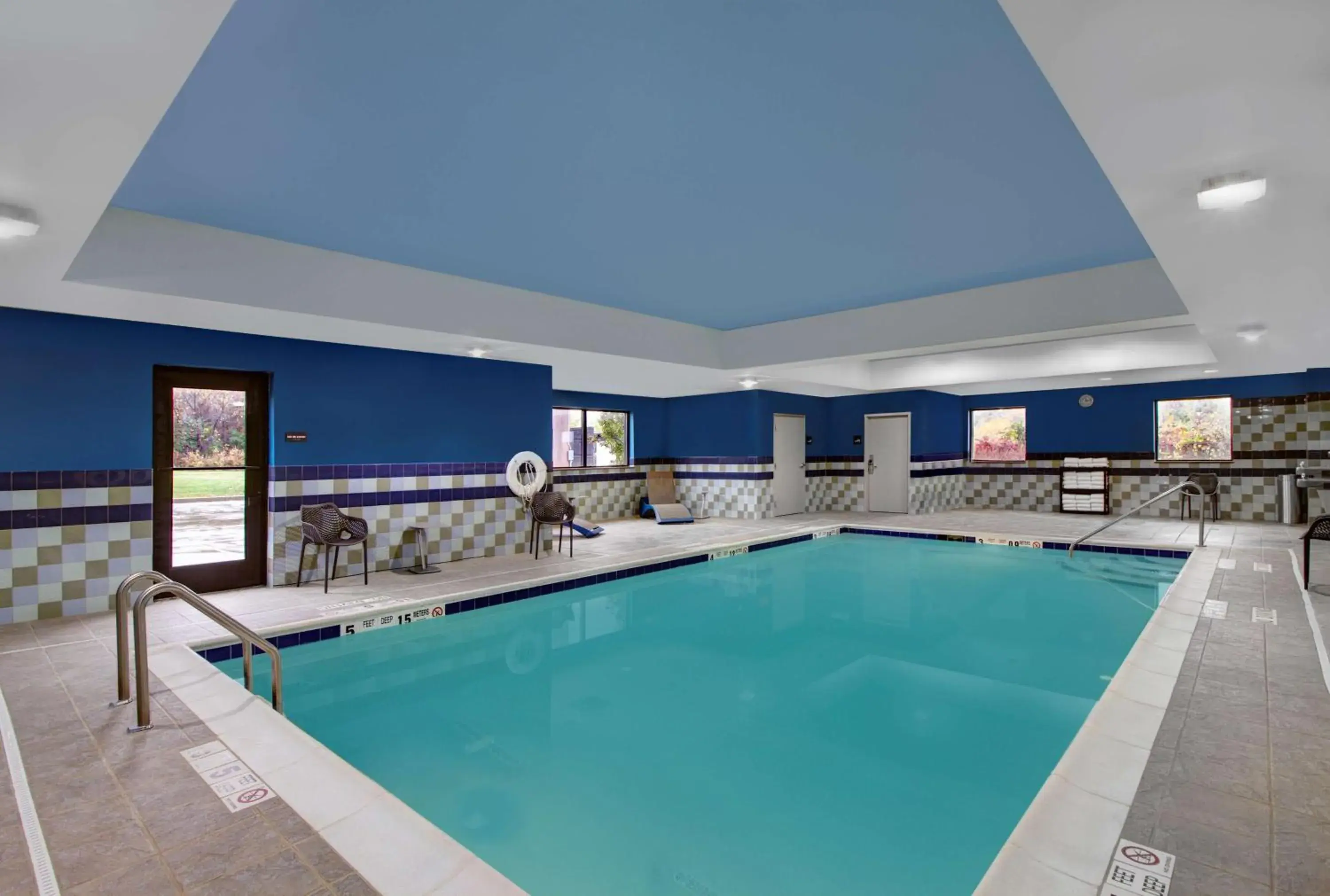 Pool view in Hampton Inn & Suites by Hilton Syracuse Dewitt Pool view in Hampton Inn & Suites by Hilton Syracuse Dewitt