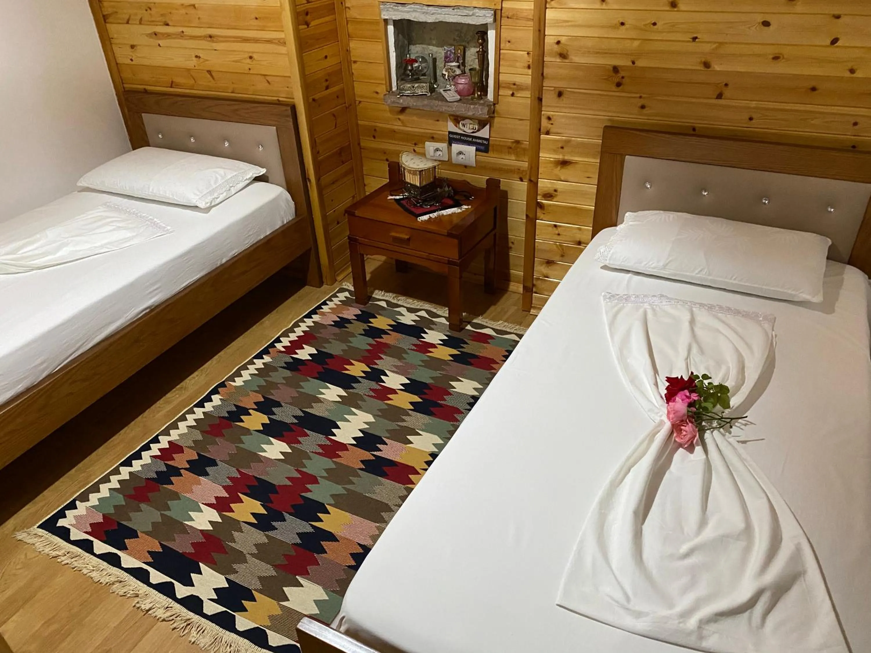 Twin Room with City View in Ahmetaj Guest House