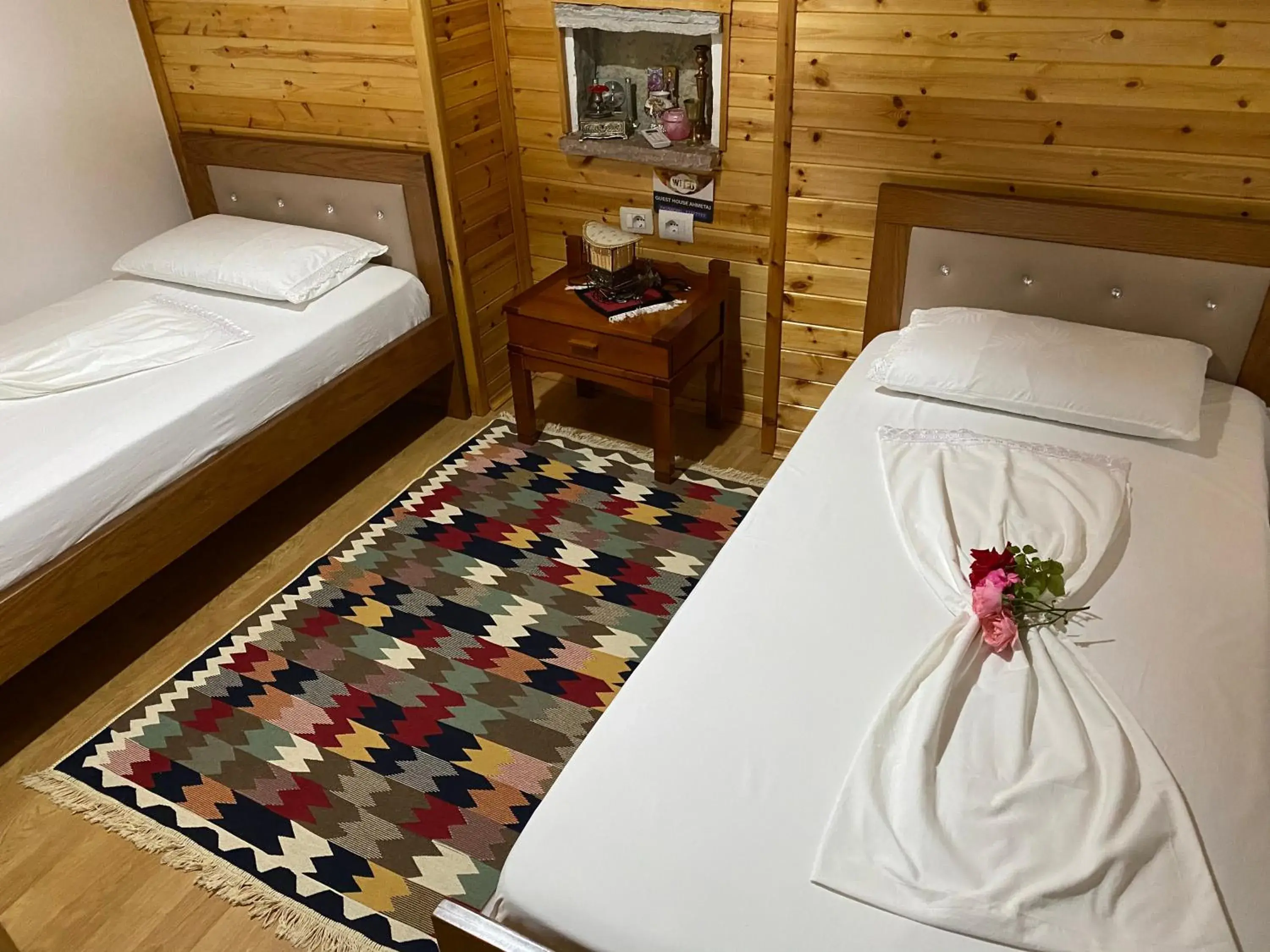 Twin Room with City View in Ahmetaj Guest House Twin Room with City View in Ahmetaj Guest House