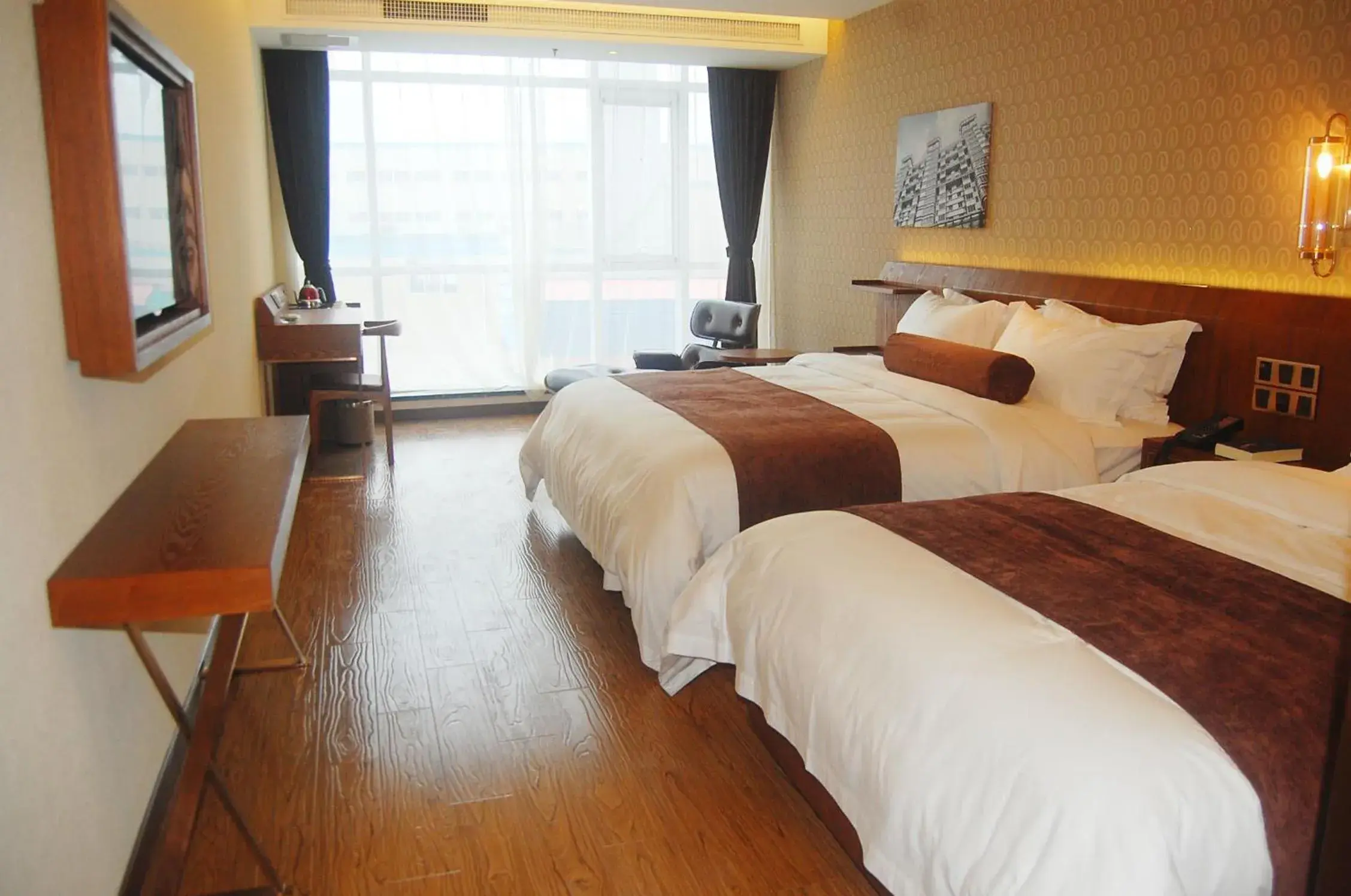 Bed in James Joyce Beijing Songjiazhuang Metro Station Bed in James Joyce Beijing Songjiazhuang Metro Station