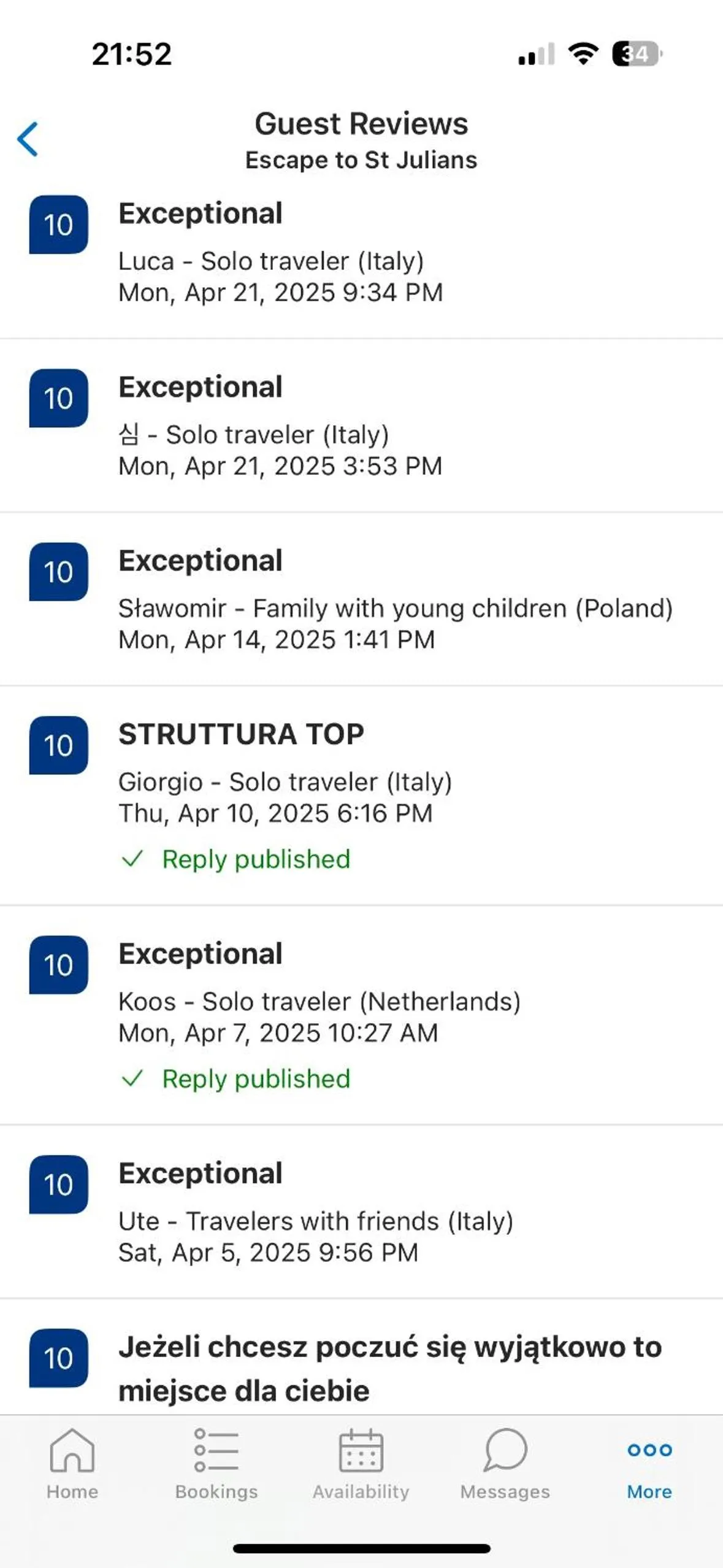 Text overlay in Escape to St Julians