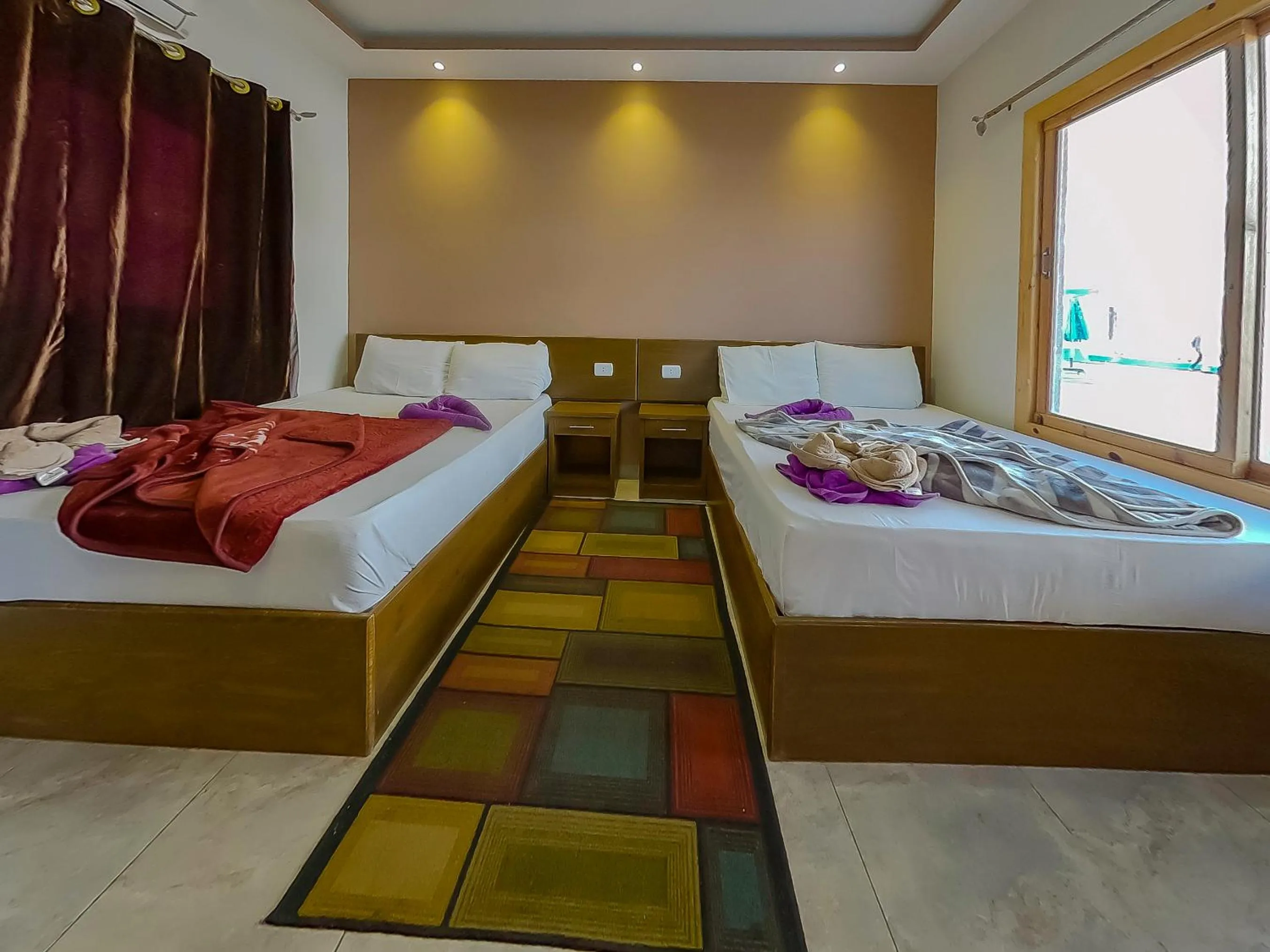 Bed in Seaview Hotel Dahab