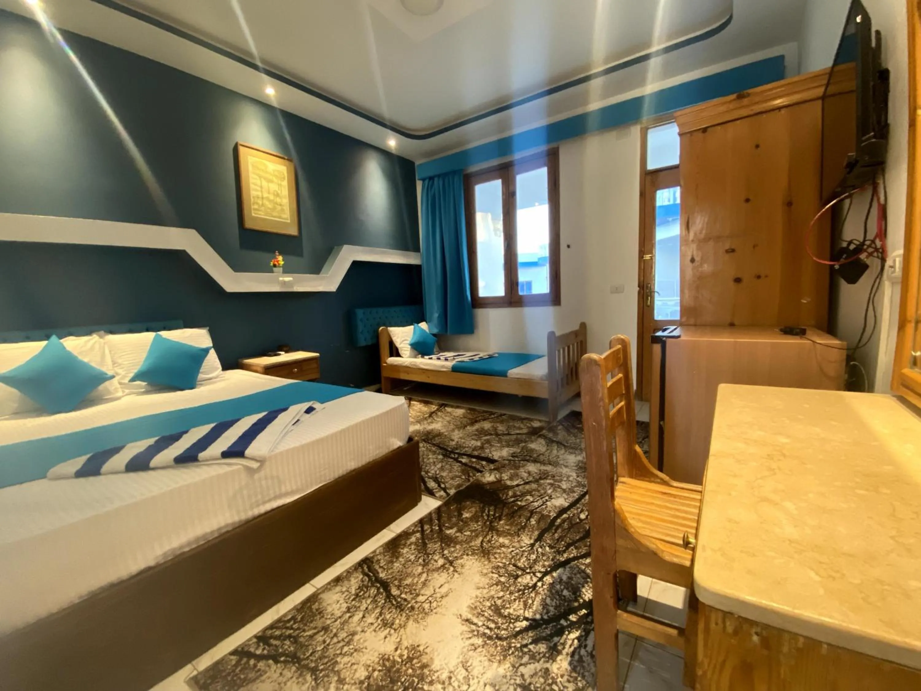Bed in Seaview Hotel Dahab