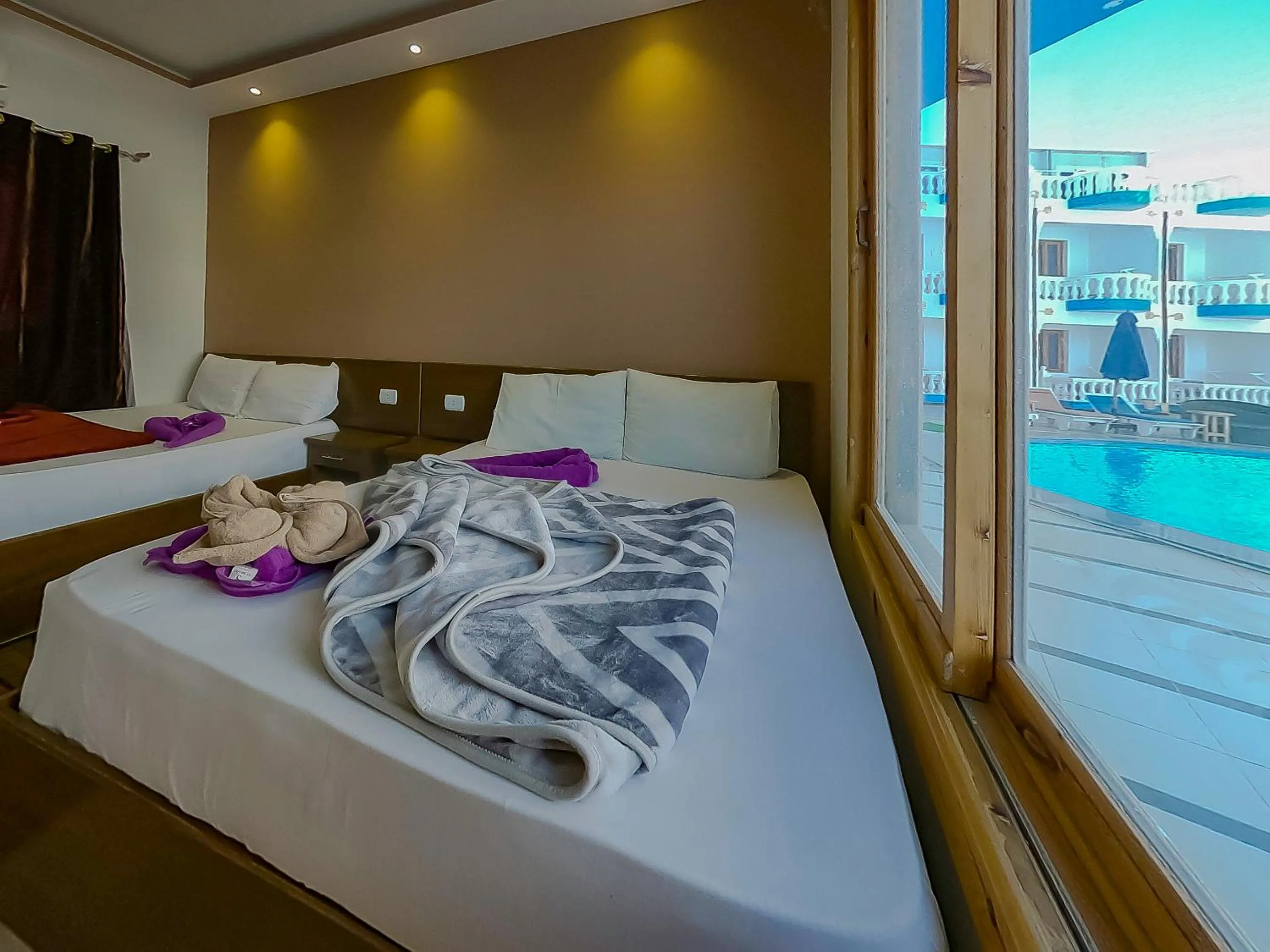 Bed in Seaview Hotel Dahab
