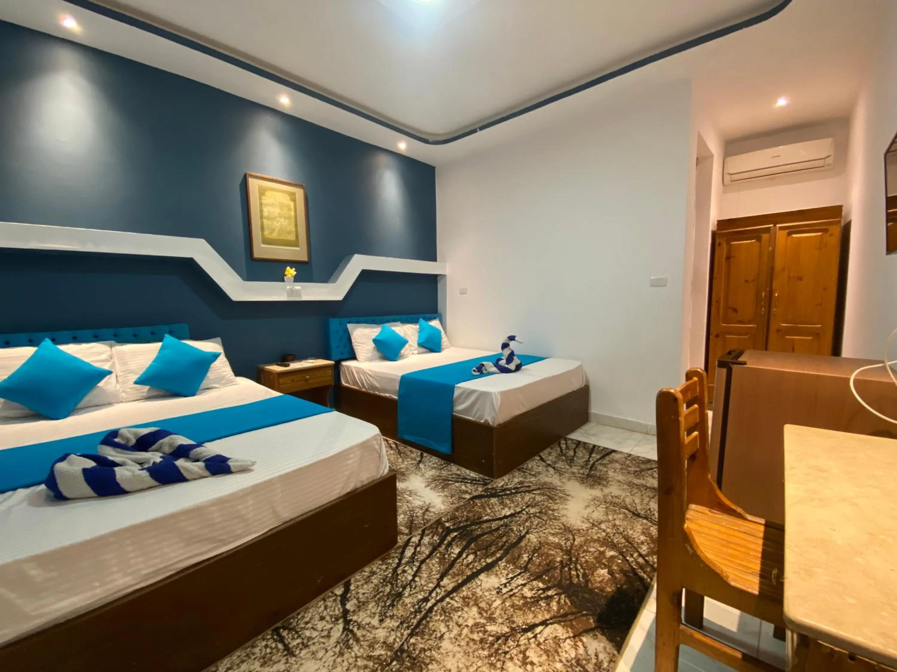 Bed in Seaview Hotel Dahab