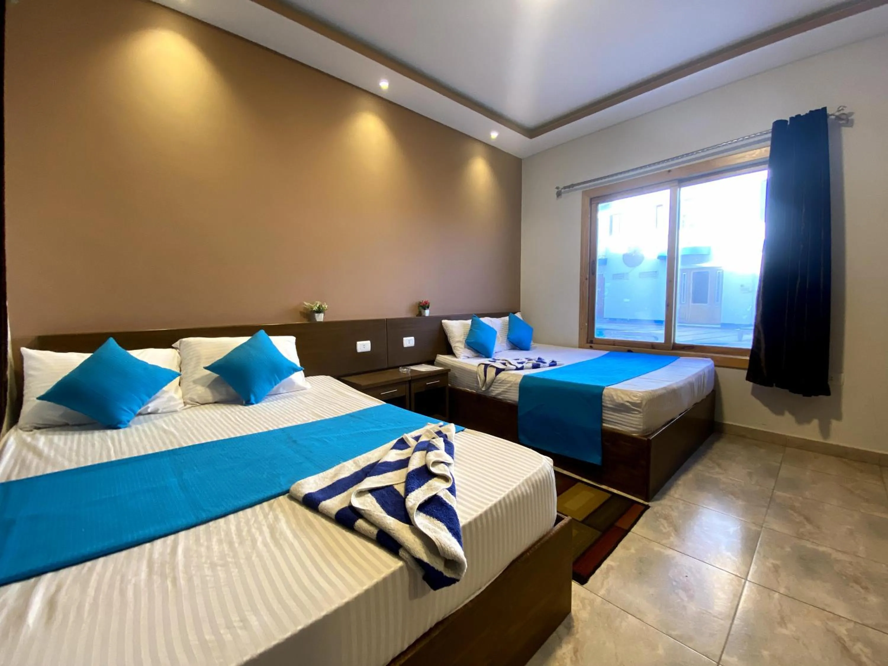 Bed in Seaview Hotel Dahab