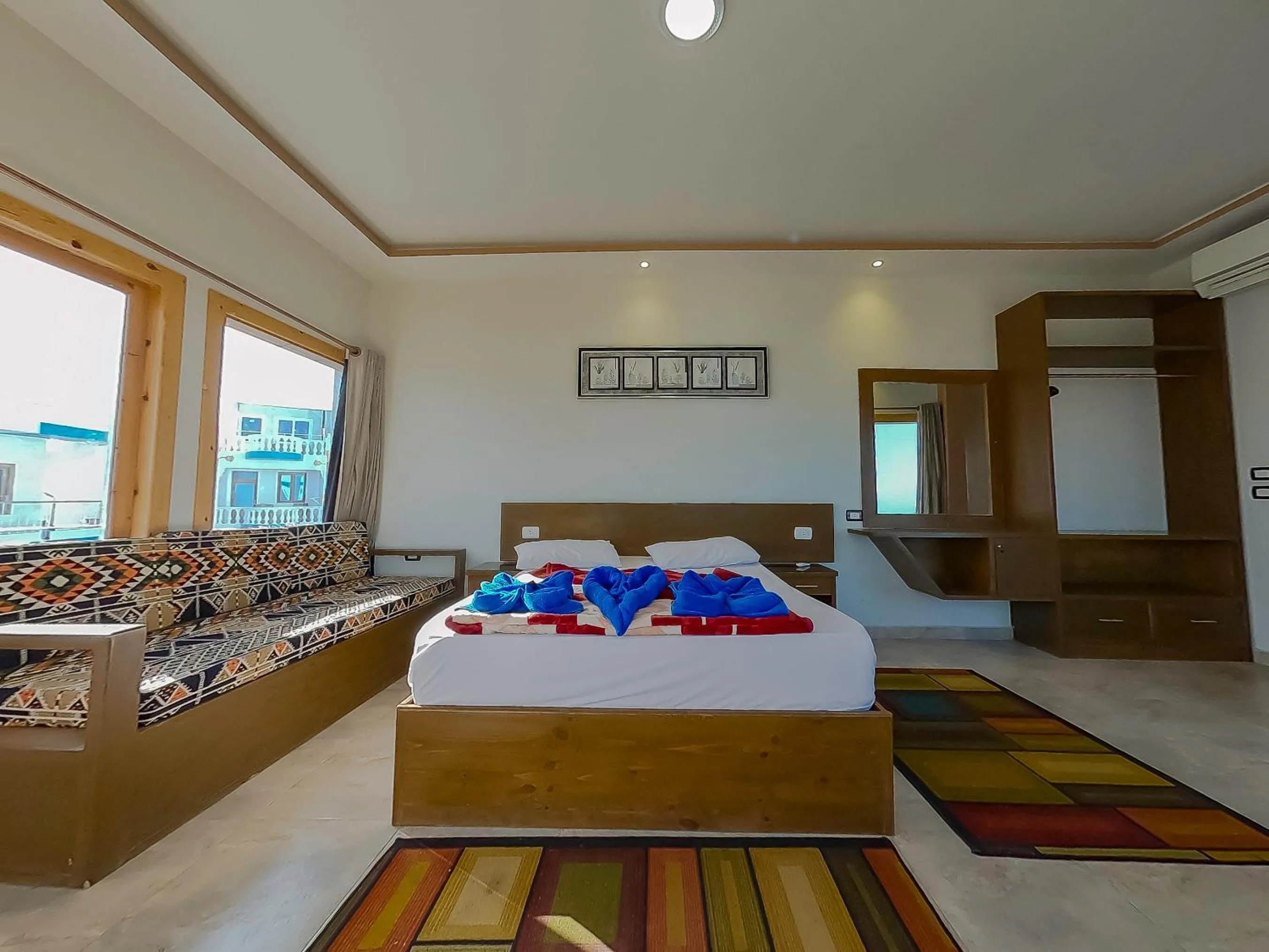 Bed in Seaview Hotel Dahab
