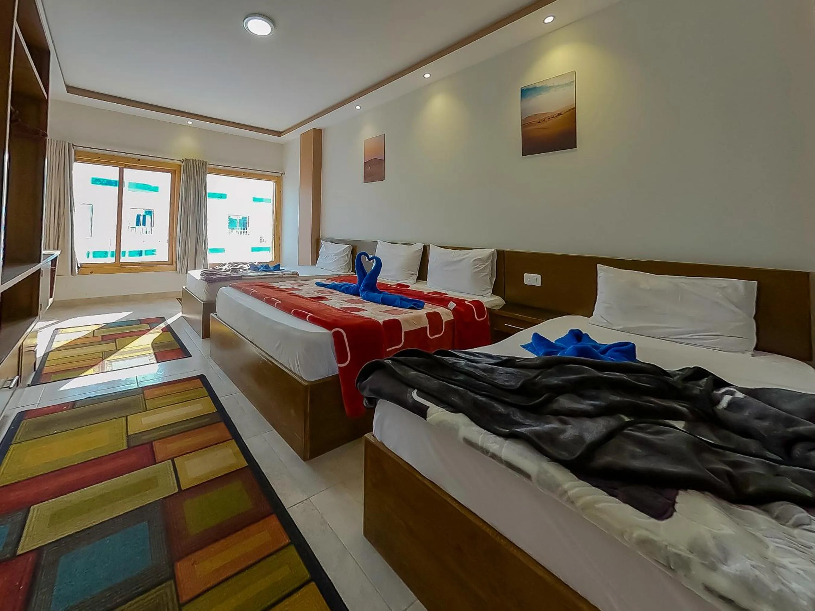 Bed in Seaview Hotel Dahab