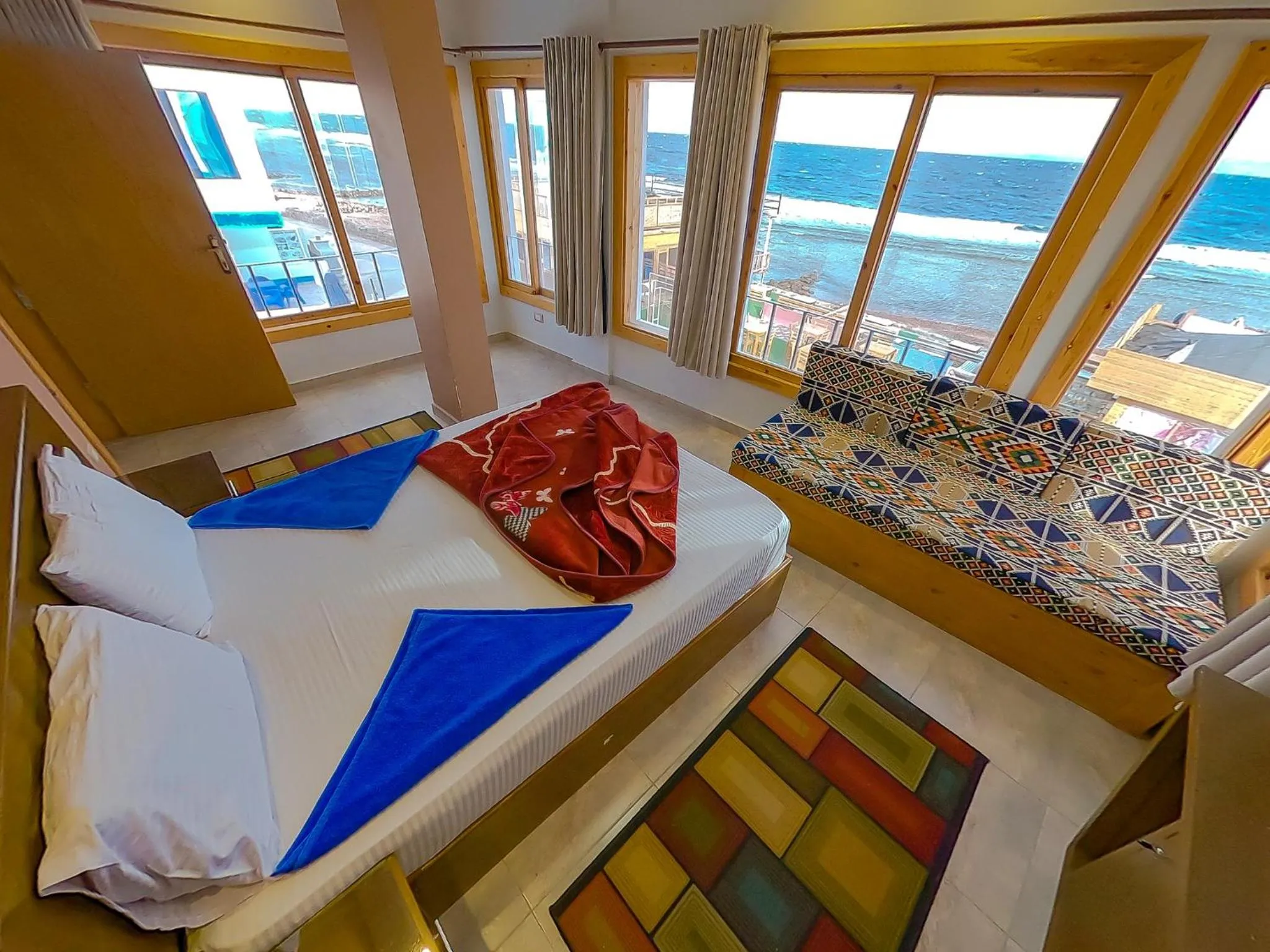 Bed in Seaview Hotel Dahab