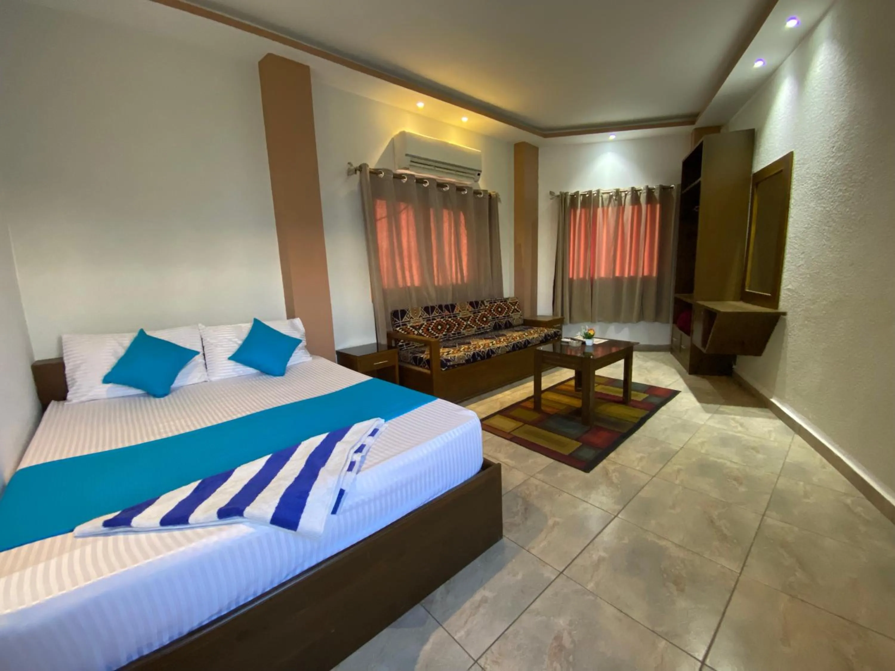 Bed in Seaview Hotel Dahab