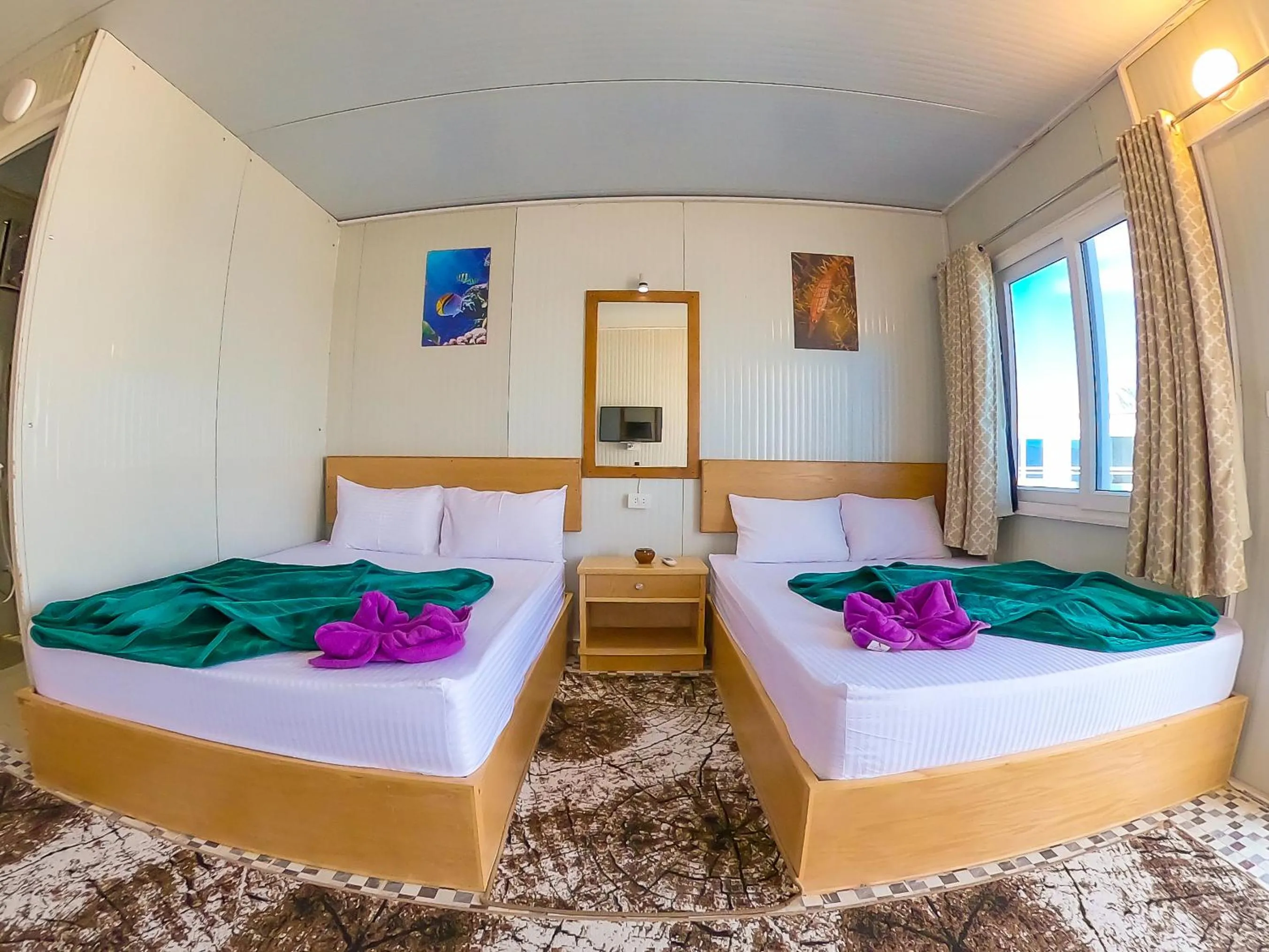 Bed in Seaview Hotel Dahab
