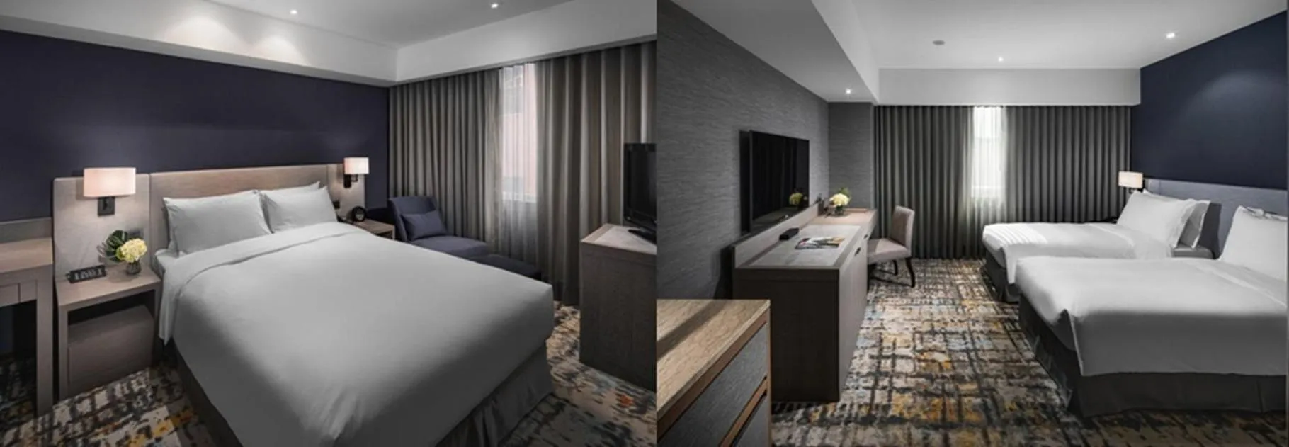 Bed in Taipei Fullerton Hotel - South