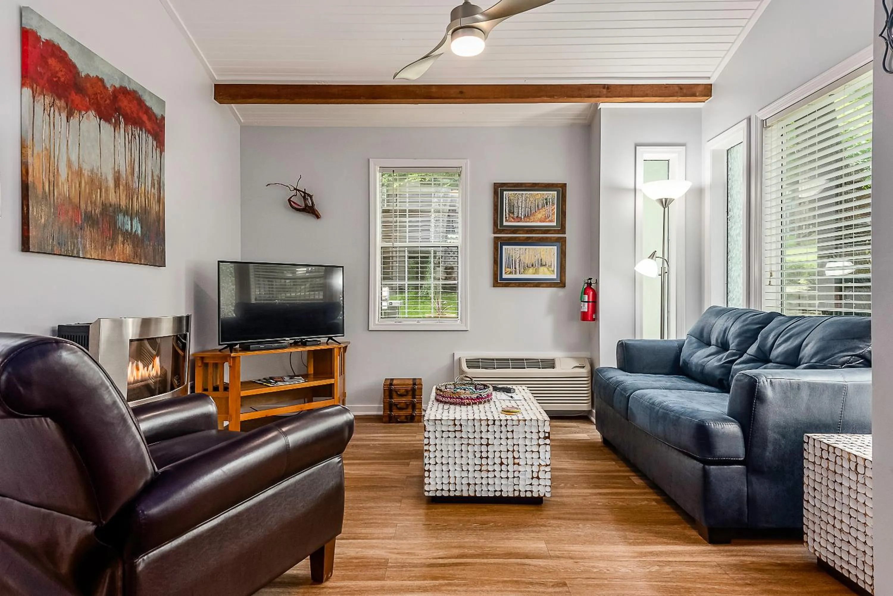Living room in The Woods Cabins