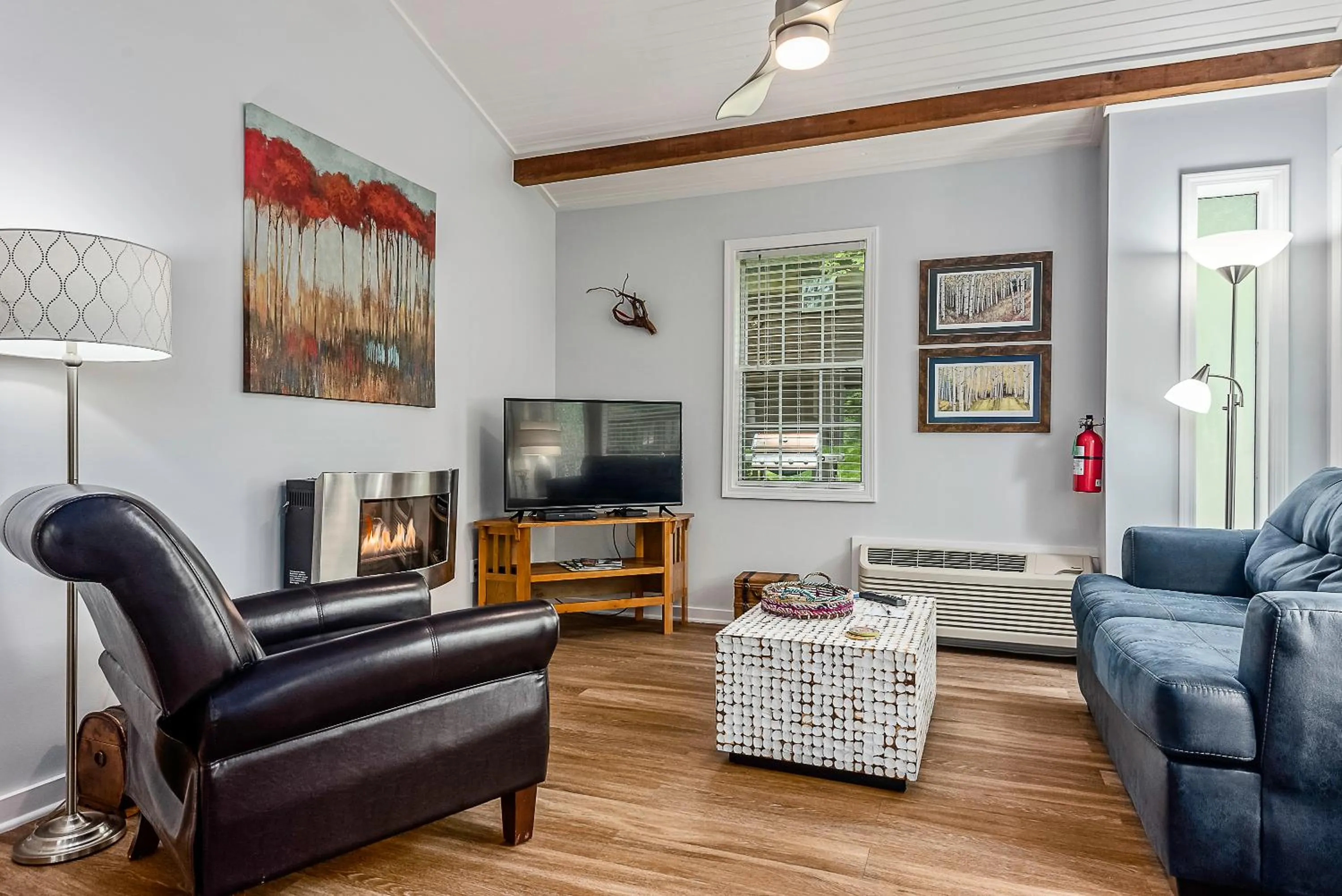 Living room in The Woods Cabins
