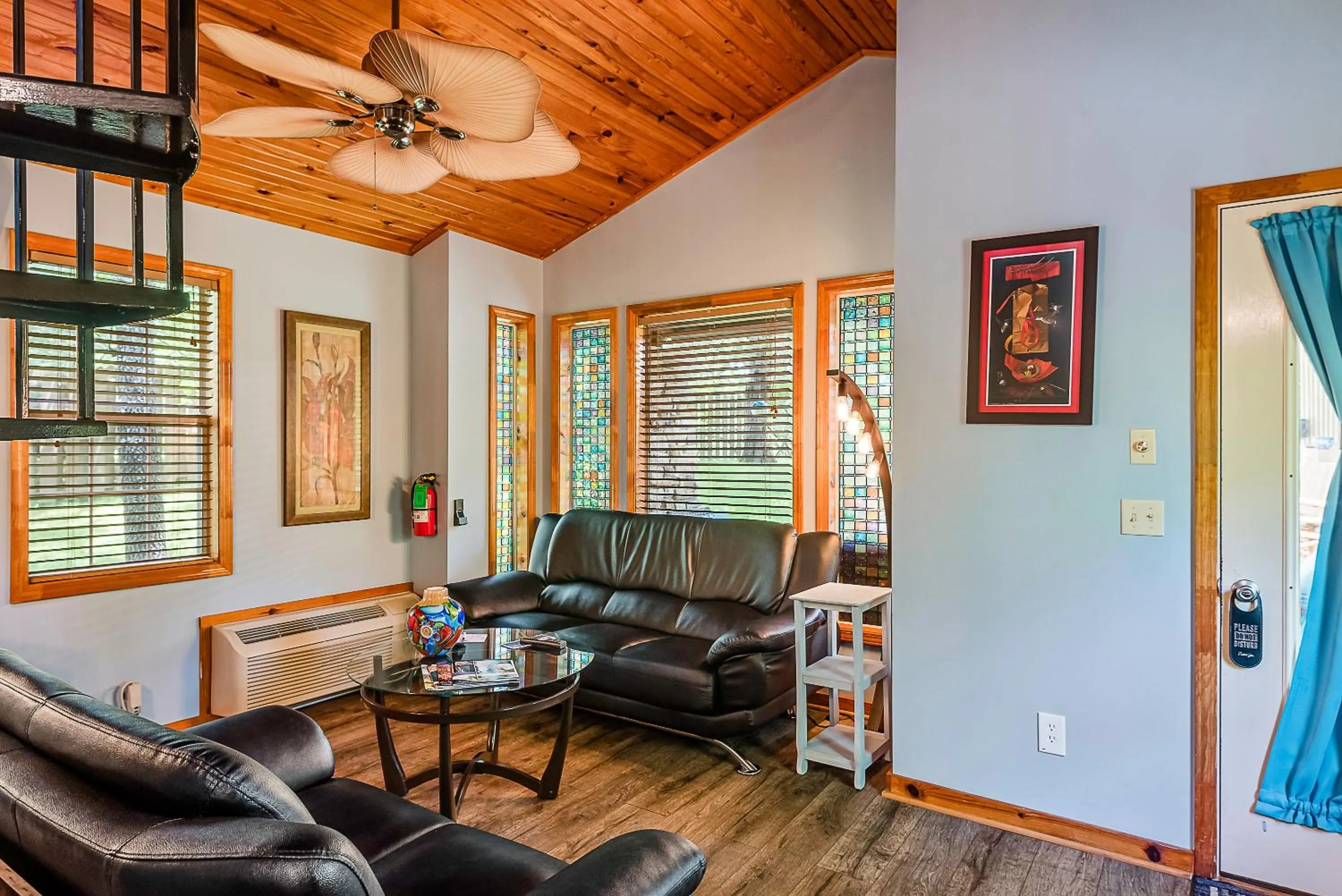 Living room in The Woods Cabins