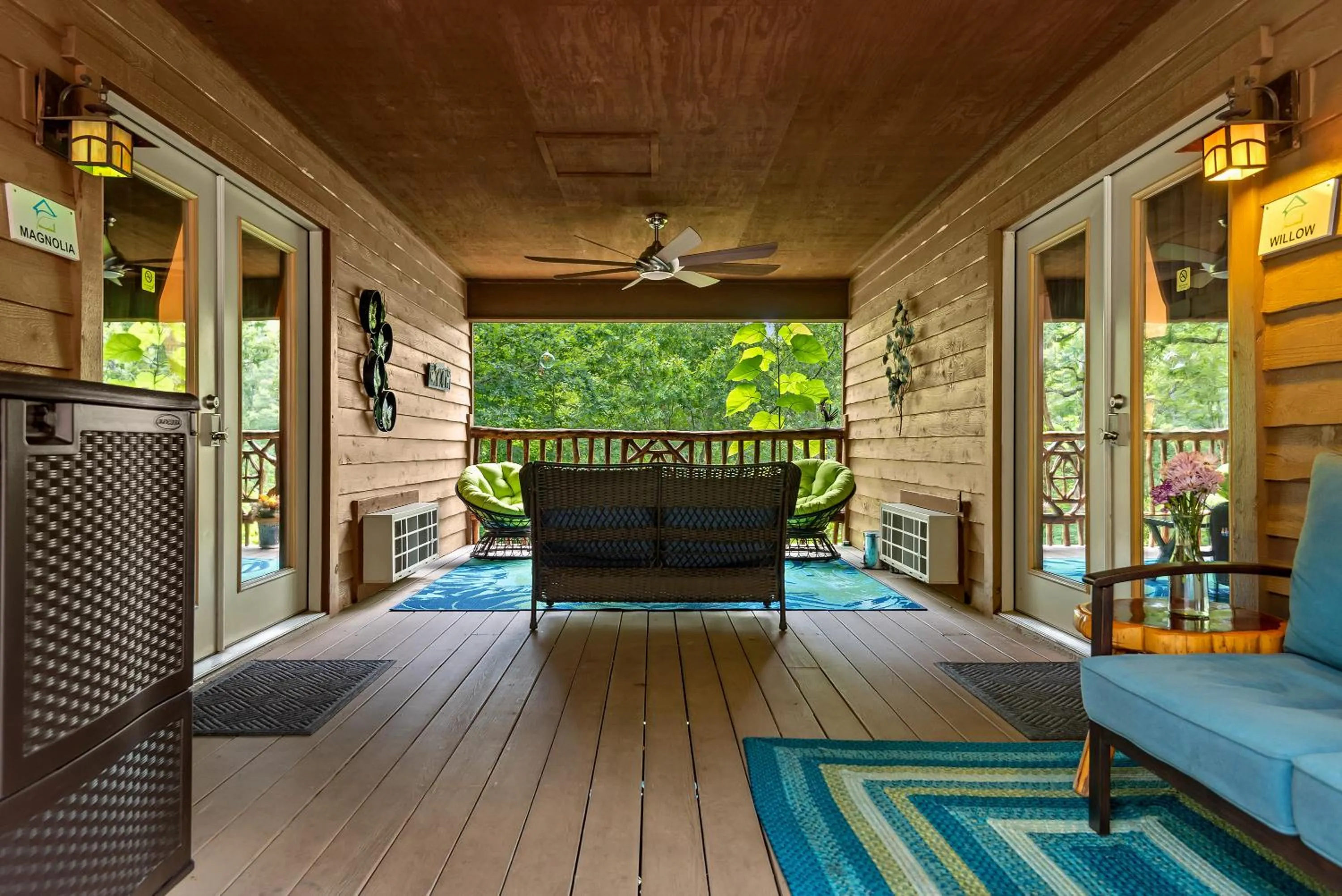 Patio in The Woods Cabins