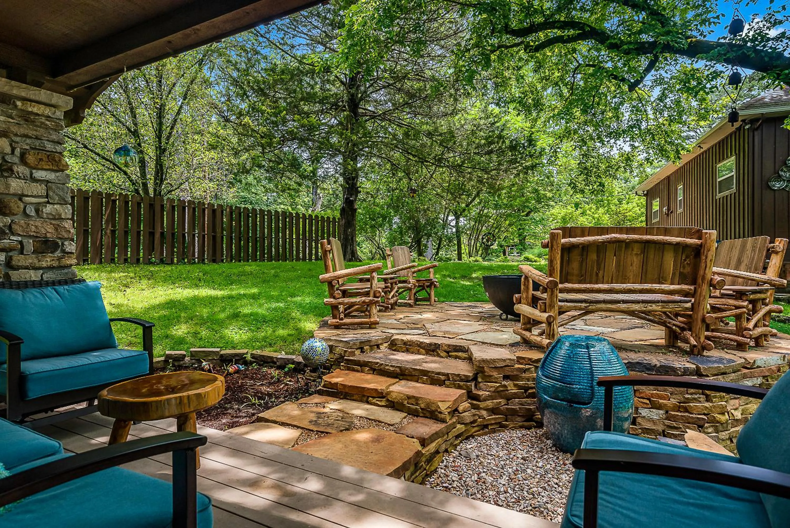 Patio in The Woods Cabins