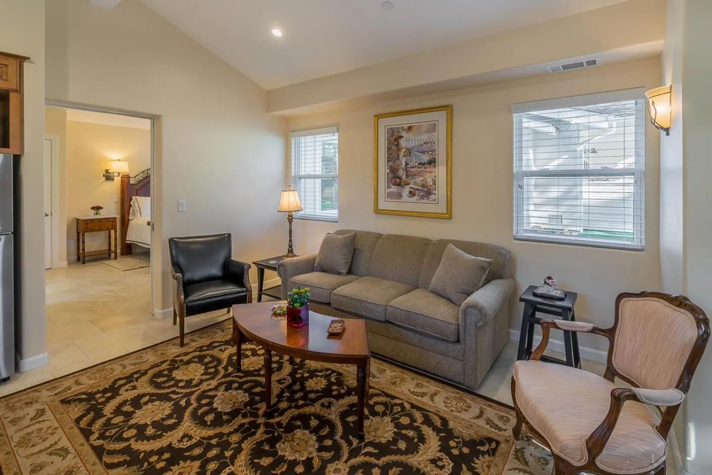 Bed in Solvang Alisal Vacation Cottages