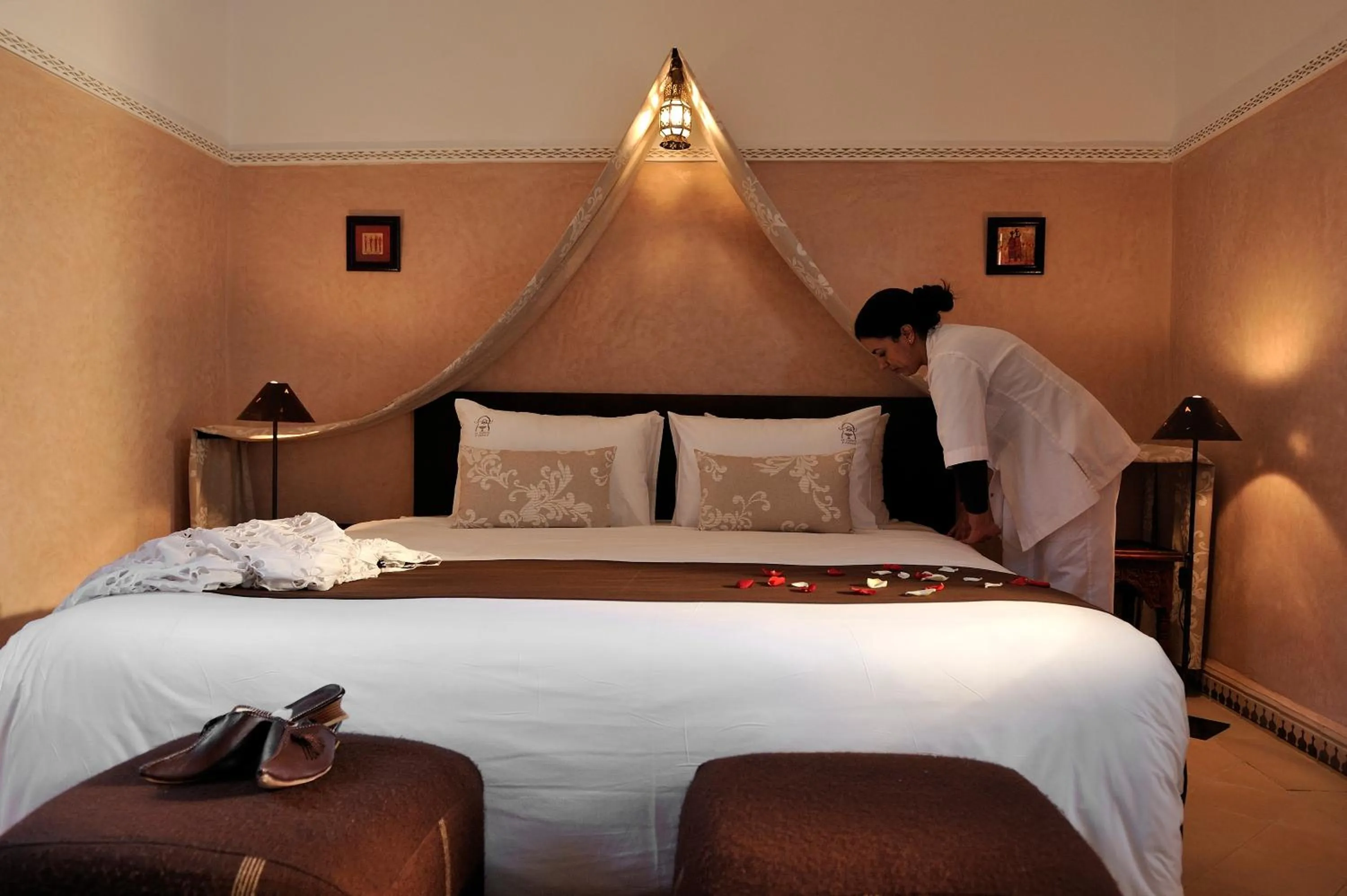 Bed in Riad Le Jardin d'Abdou