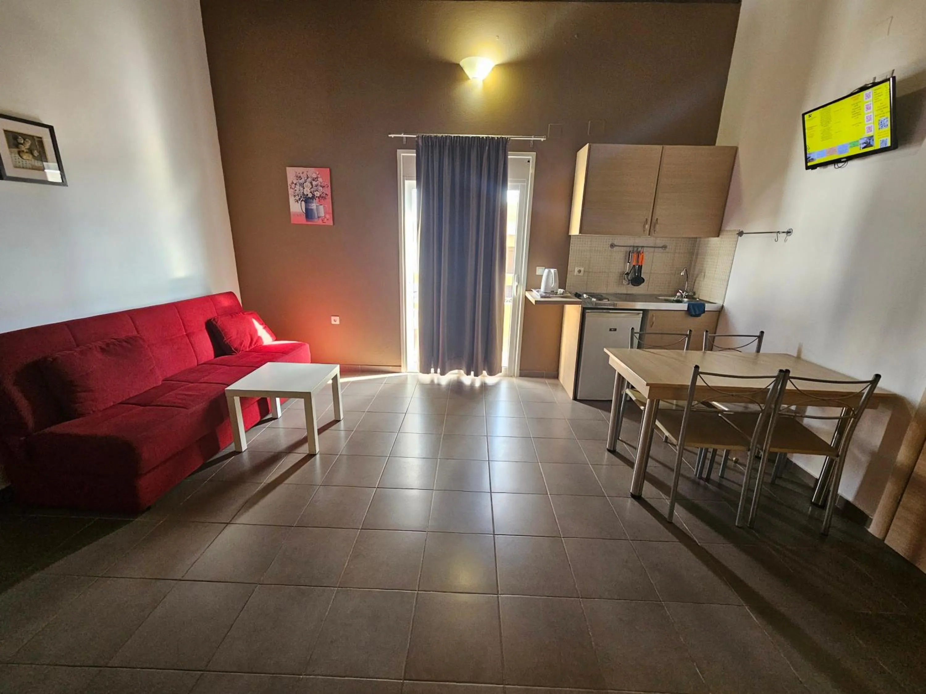 Living room in Elounda Sunrise Apartments