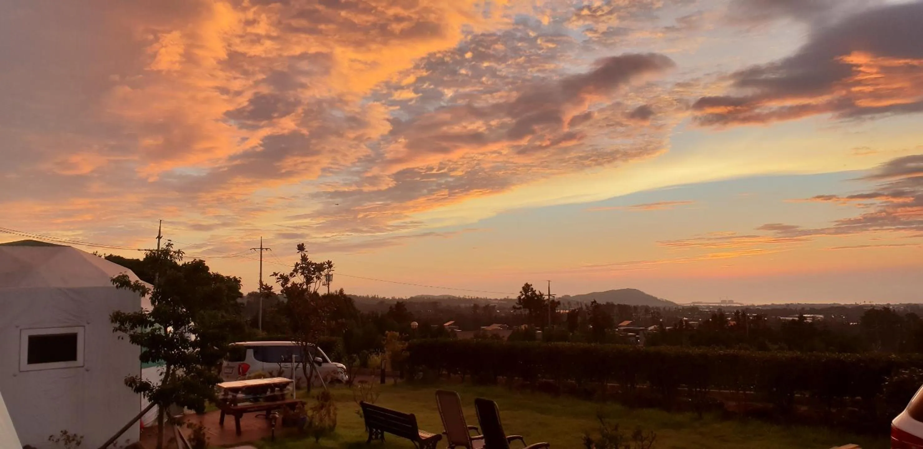 Sunset in Jeju Starlight Glamping