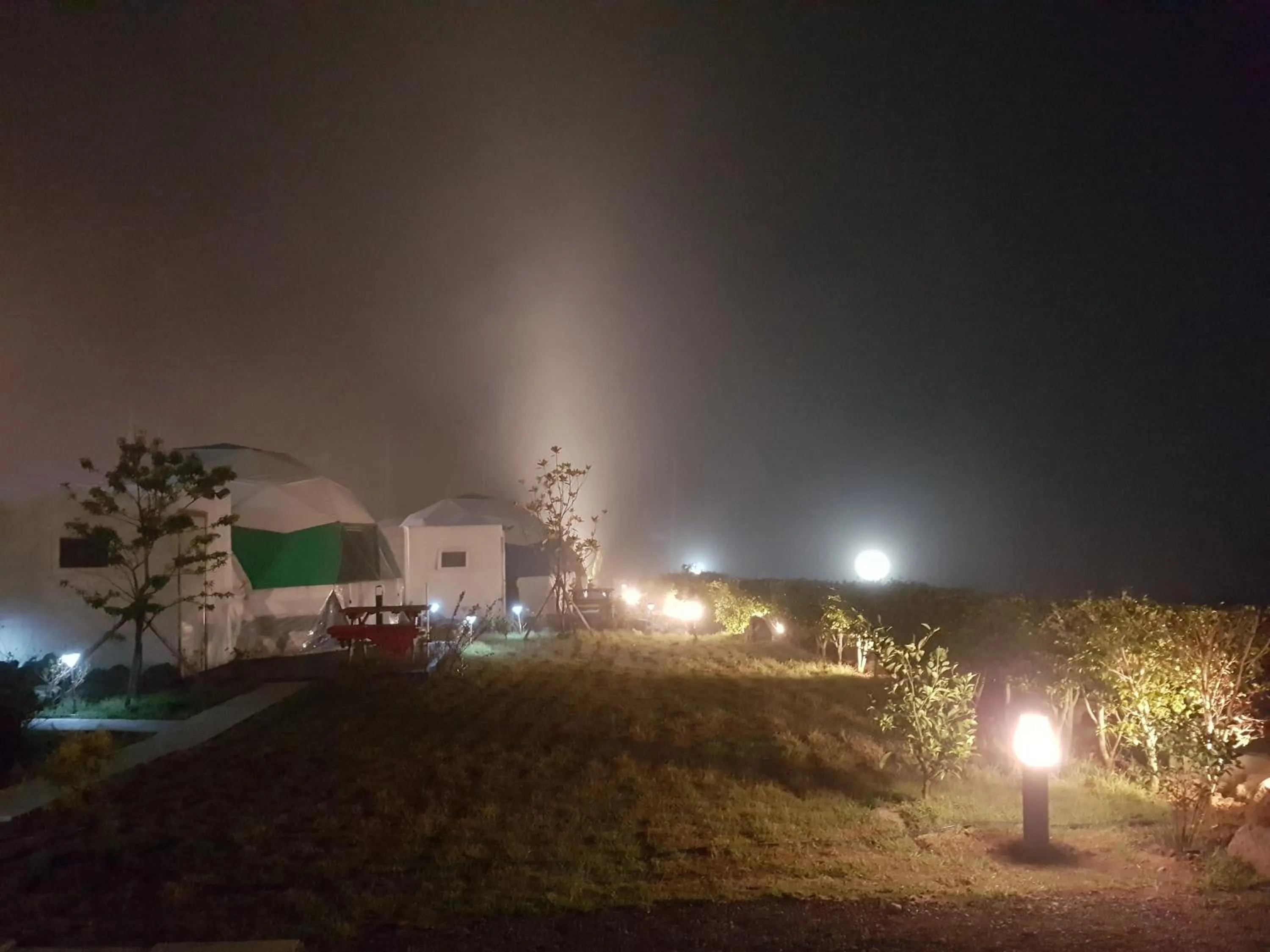 Garden view in Jeju Starlight Glamping