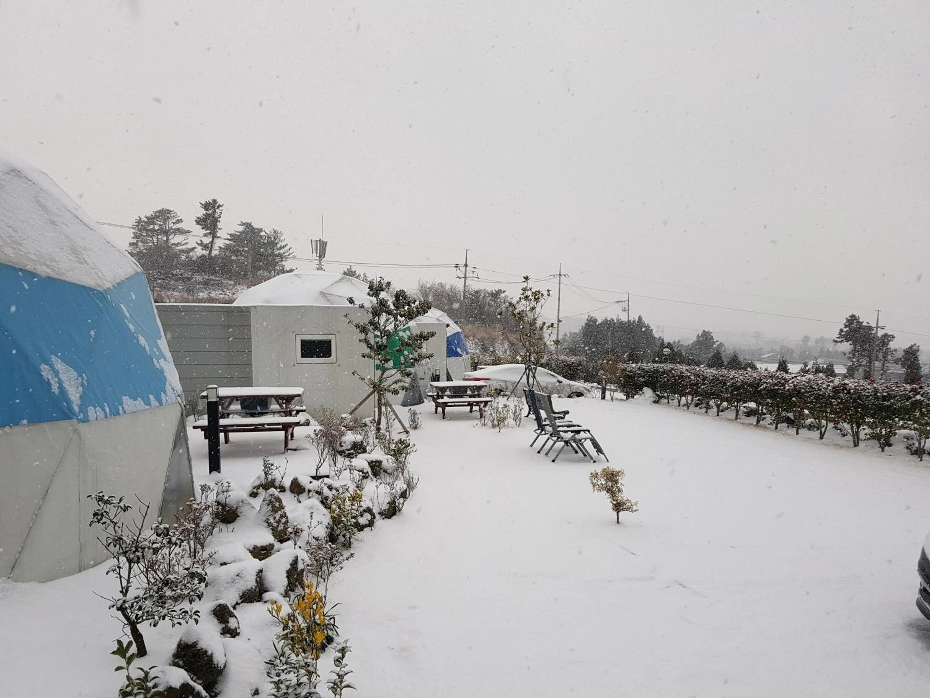 Winter in Jeju Starlight Glamping