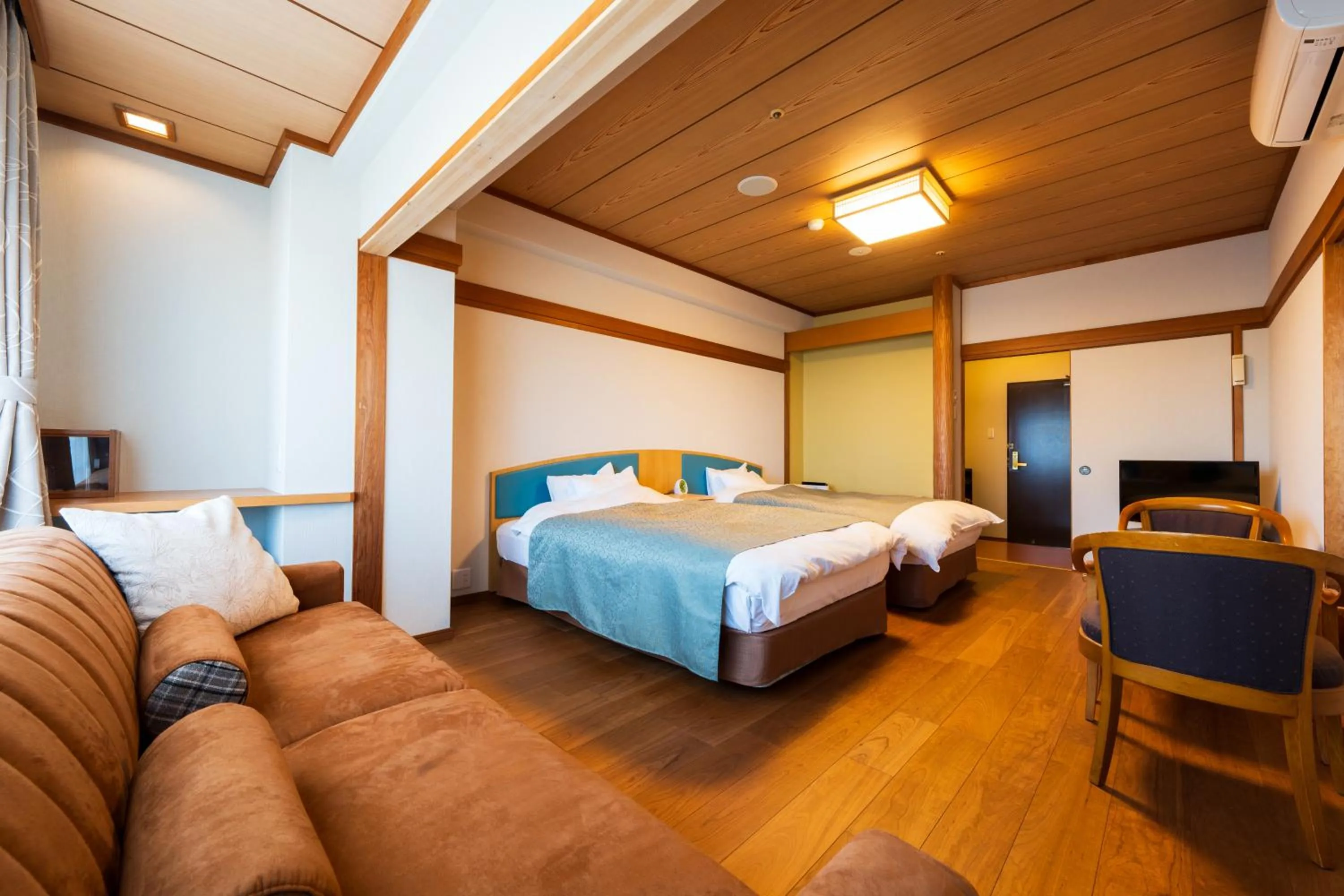 Bed in Beppu Kannawa Onsen Oniyama Hotel