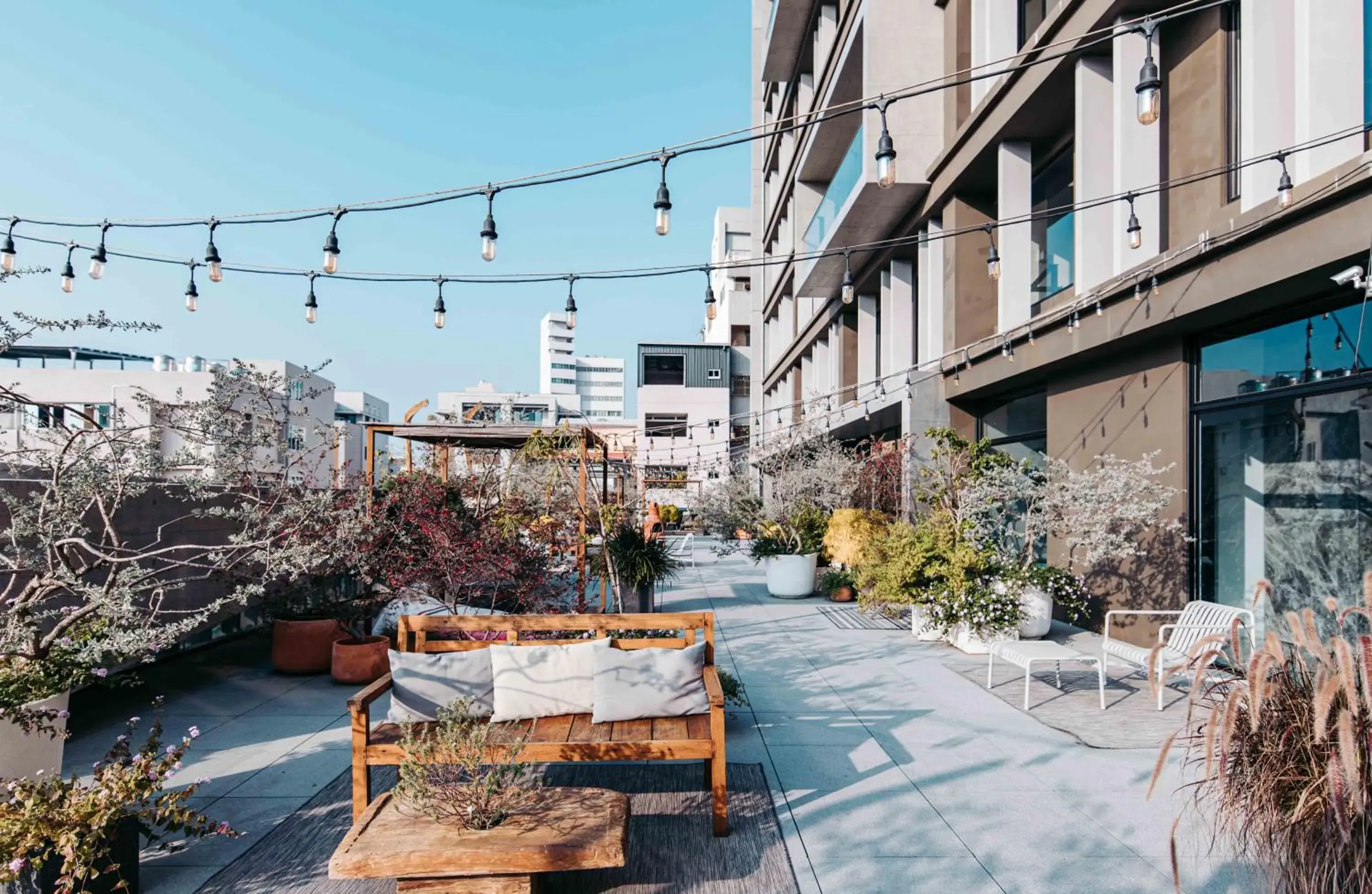 Balcony/Terrace in U.I.J Hotel & Hostel Balcony/Terrace in U.I.J Hotel & Hostel