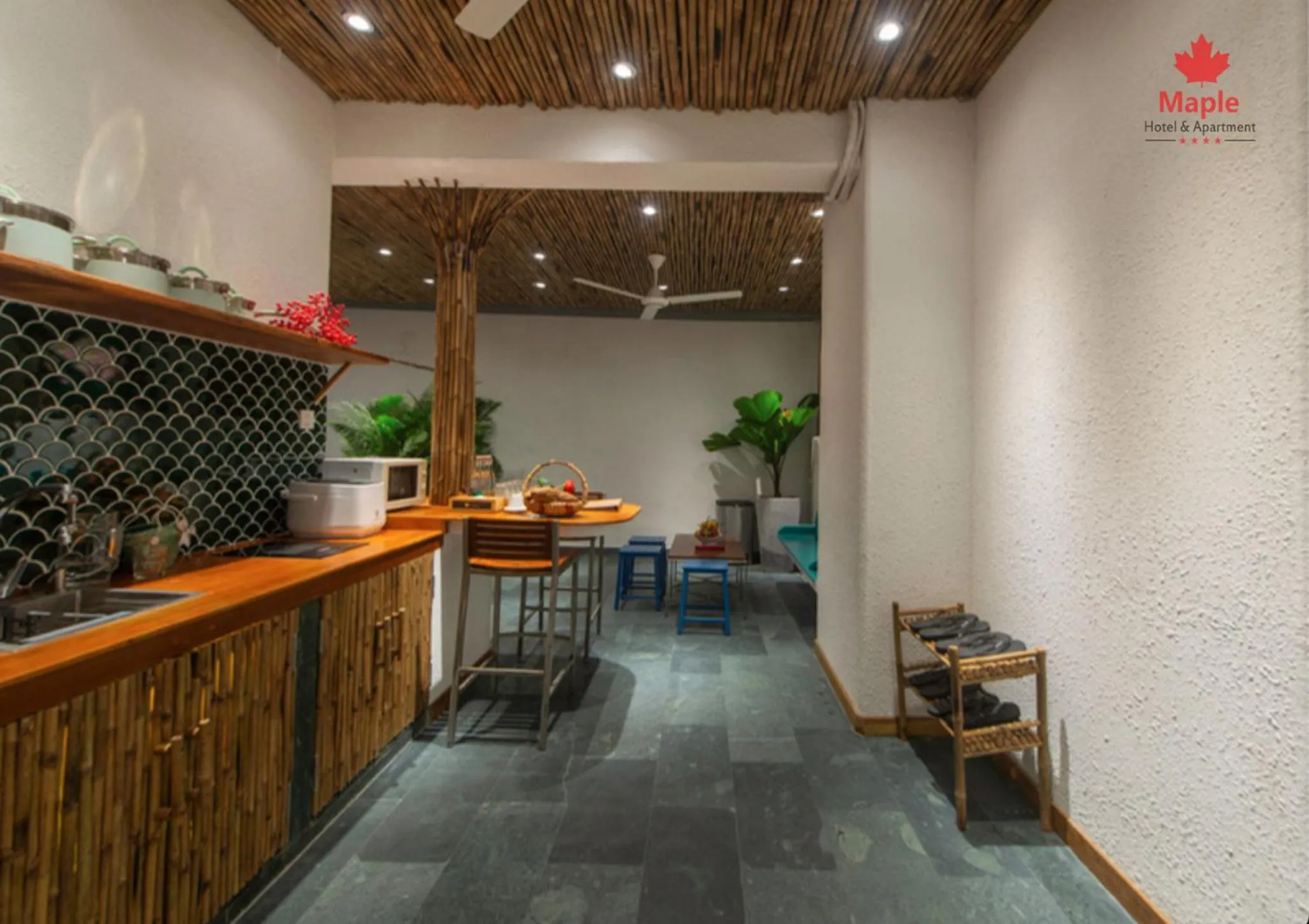 kitchen in Maple Hotel & Apartment