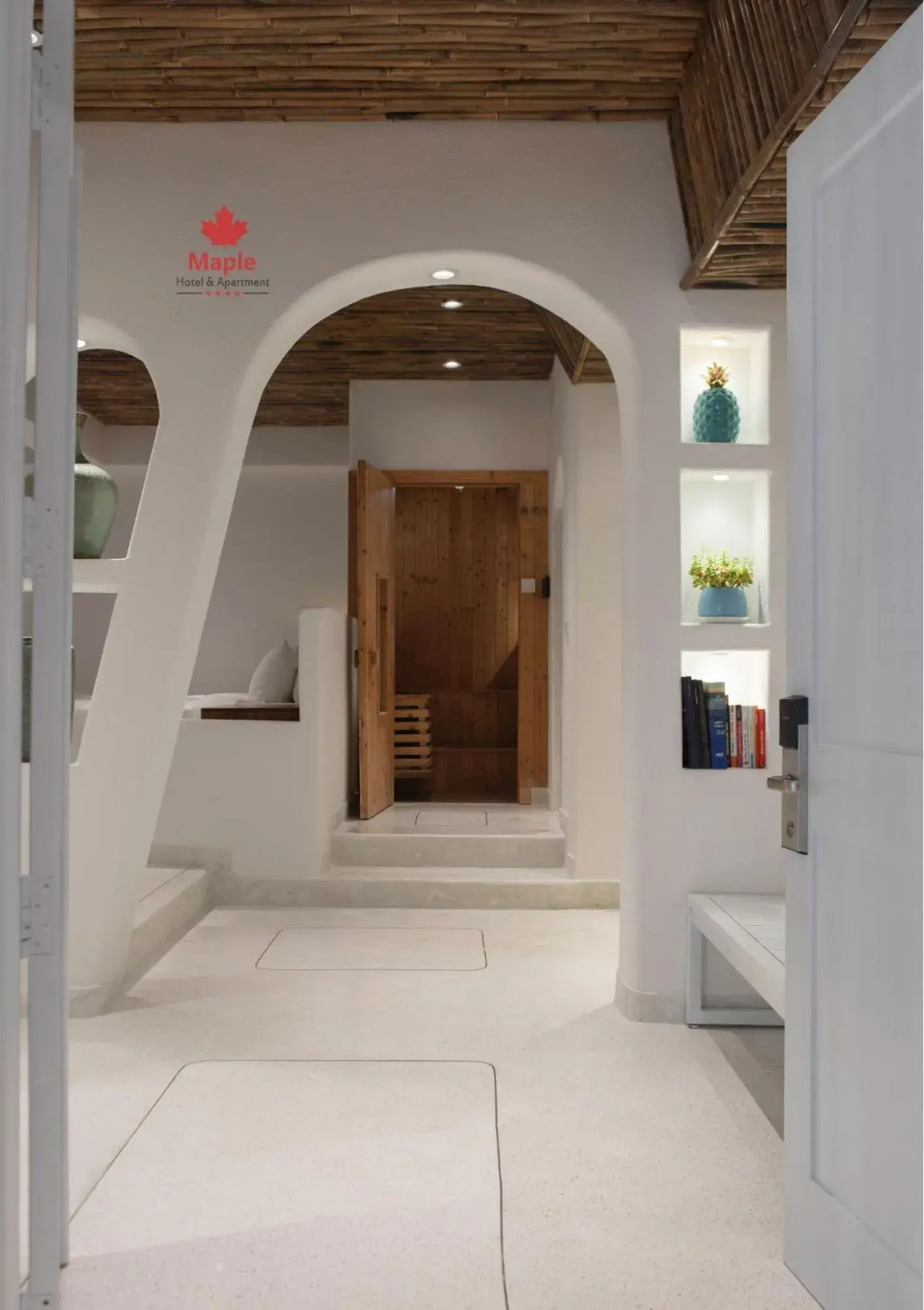 Sauna, Bed in Maple Hotel & Apartment Sauna, Bed in Maple Hotel & Apartment