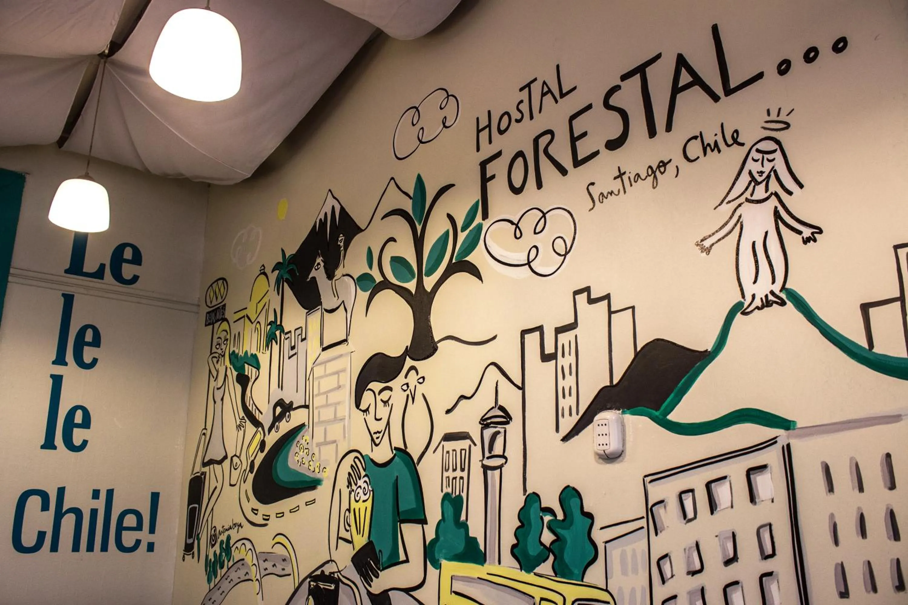 Decorative detail in Hostal Forestal