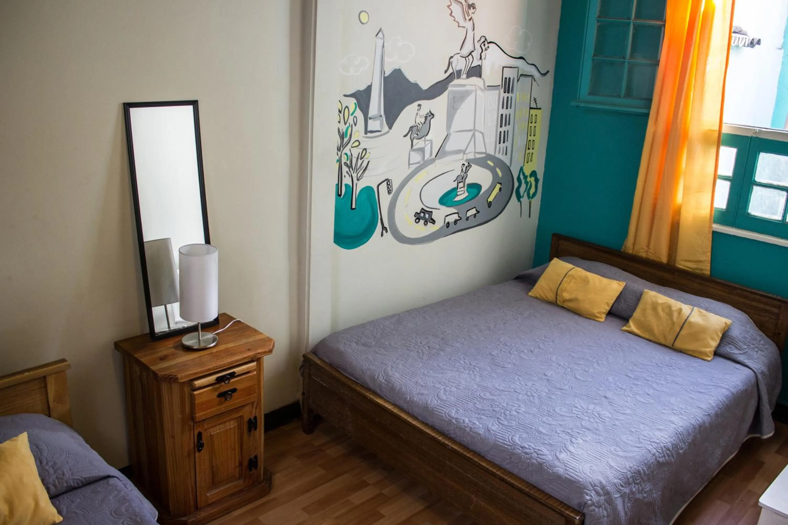 Decorative detail, Bed in Hostal Forestal