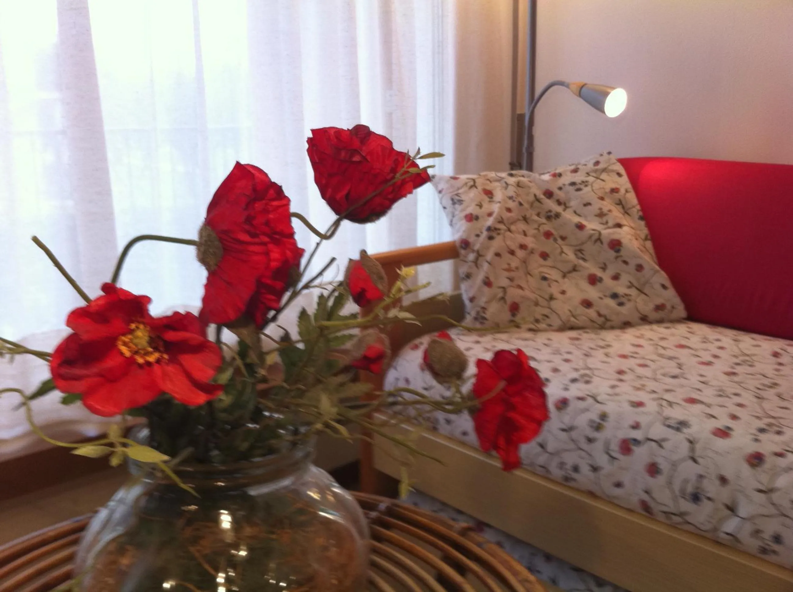 Living room, Bed in Residence Geranio
