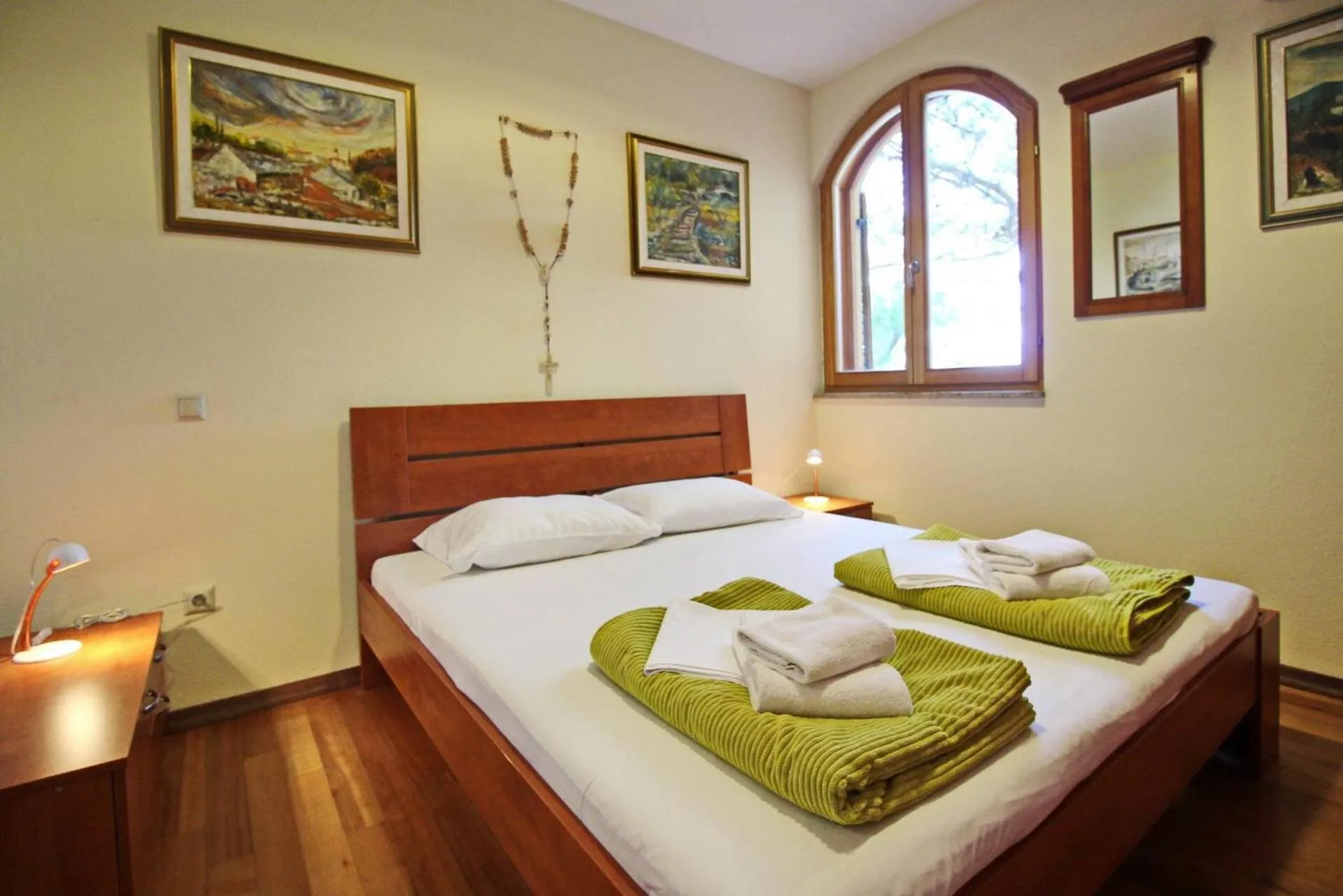 Bedroom, Bed in Apartments Mrkus