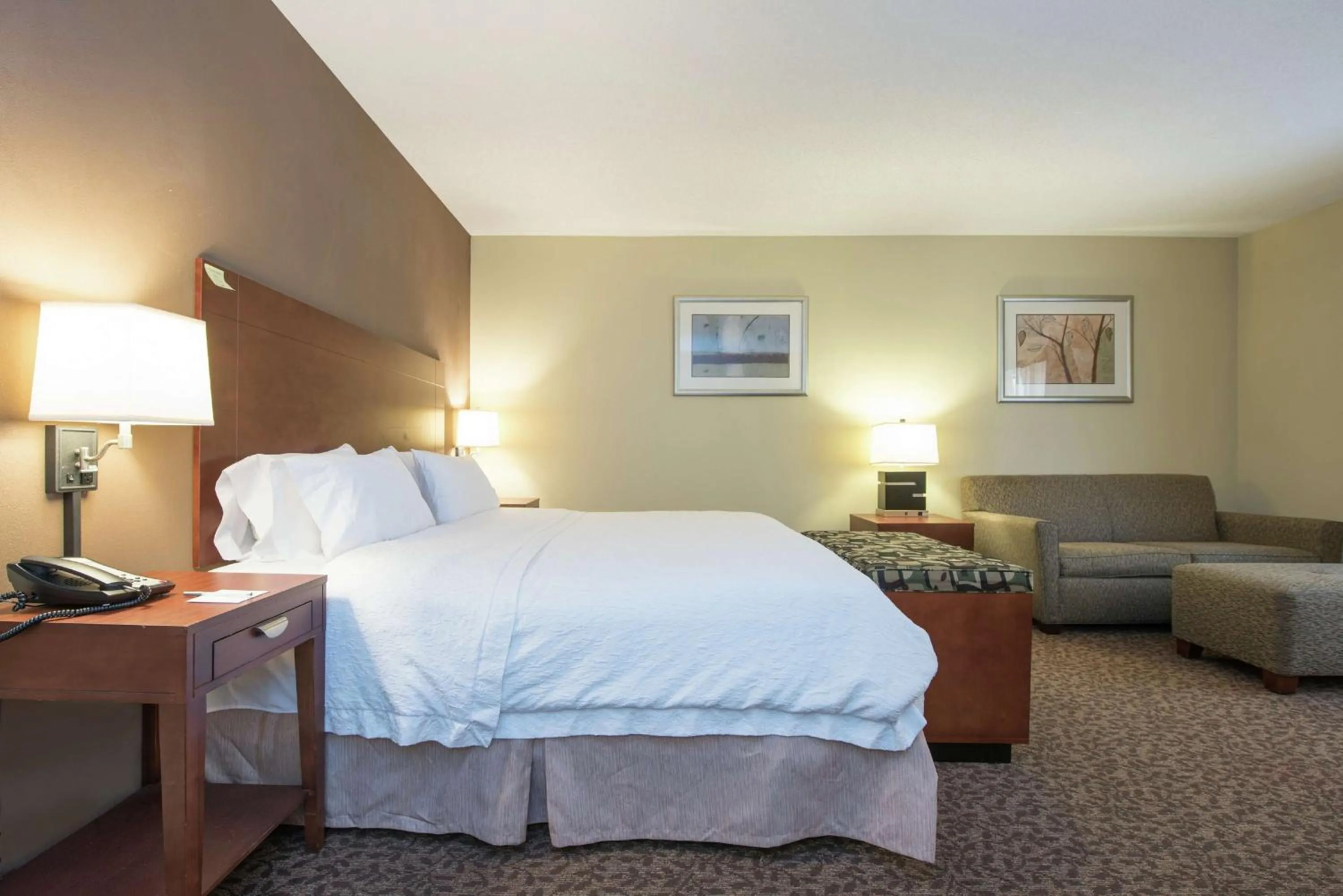 Living room, Bed in Hampton Inn Yazoo City
